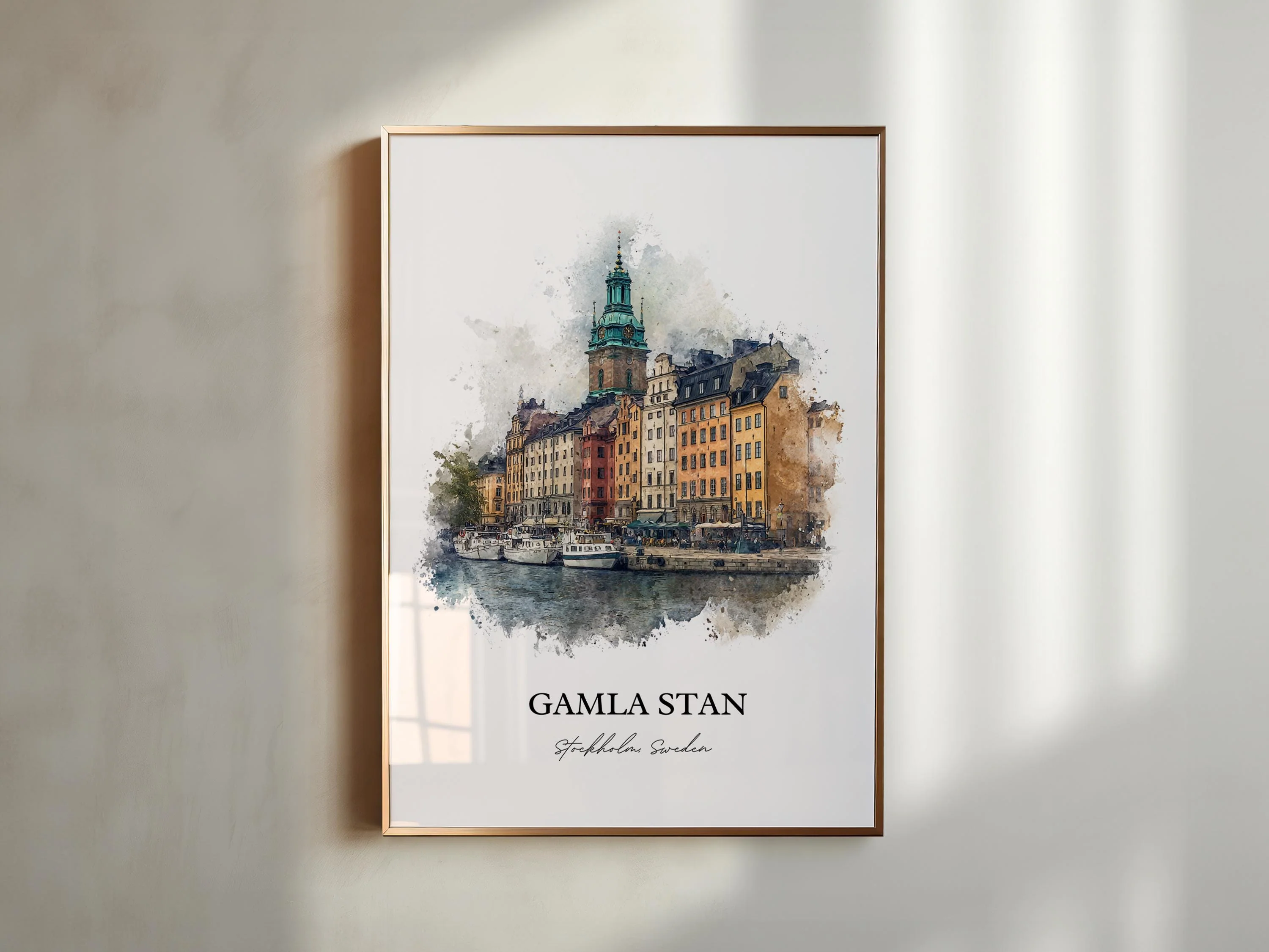 Gamla Stan, Sweden – Watercolor Art Print - Image 5