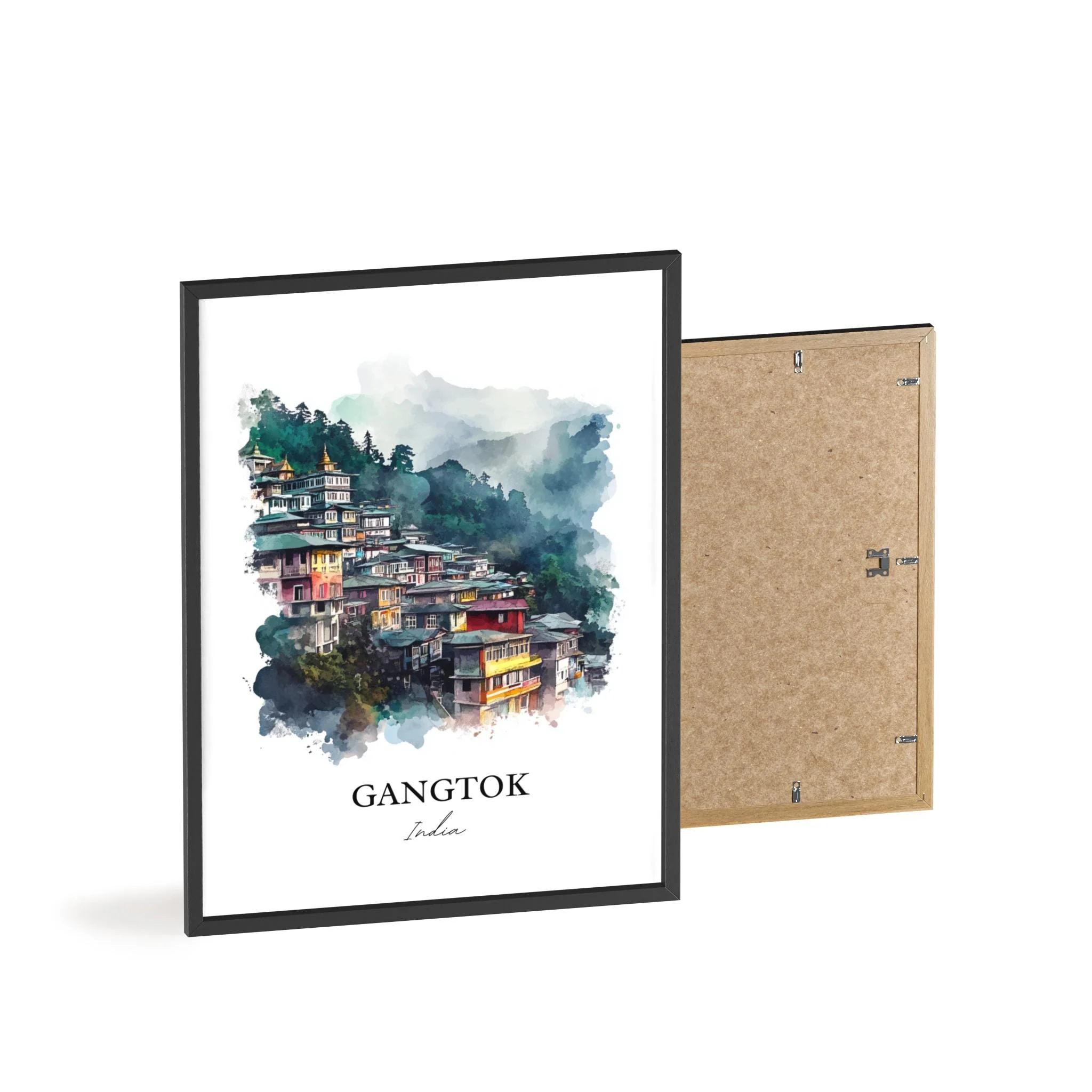 Gangtok, India – Watercolor Art Print - Image 8