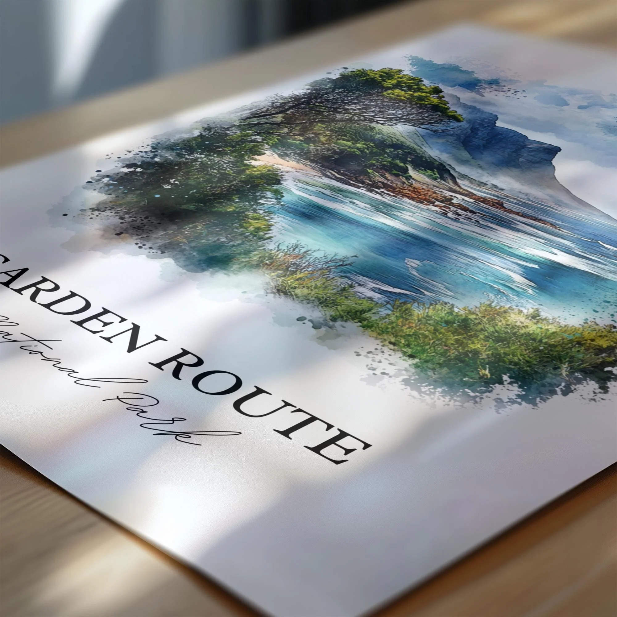 Garden Route National Park, South Africa – Watercolor Art Print - Image 2