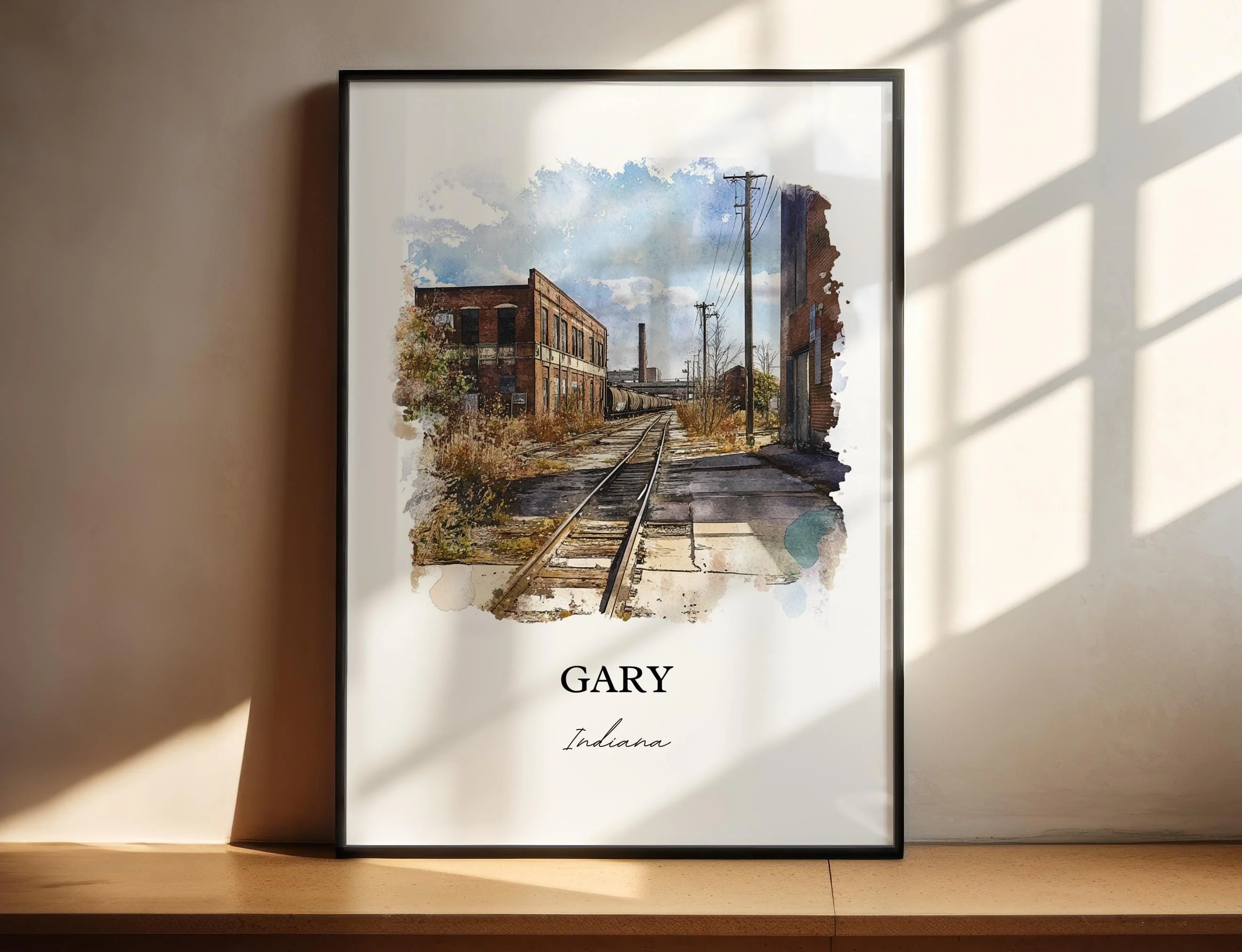 Gary, Indiana – Watercolor Art Print