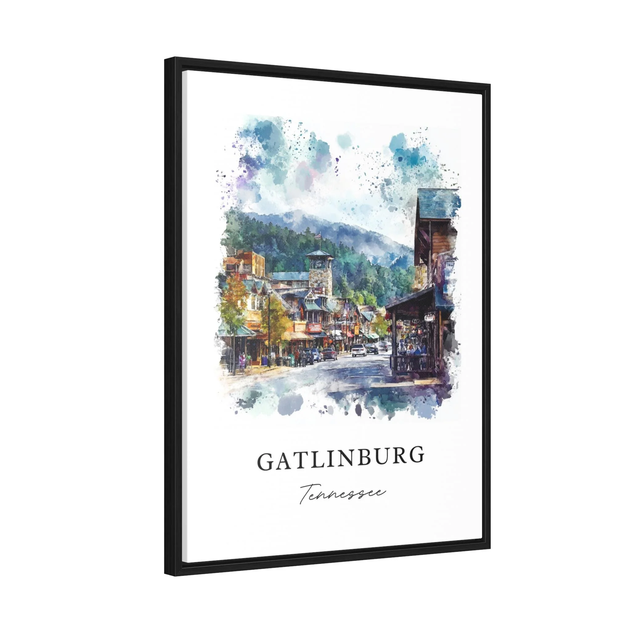 Gatlinburg, USA – Watercolor Art Print of Great Smoky Mountains - Image 6