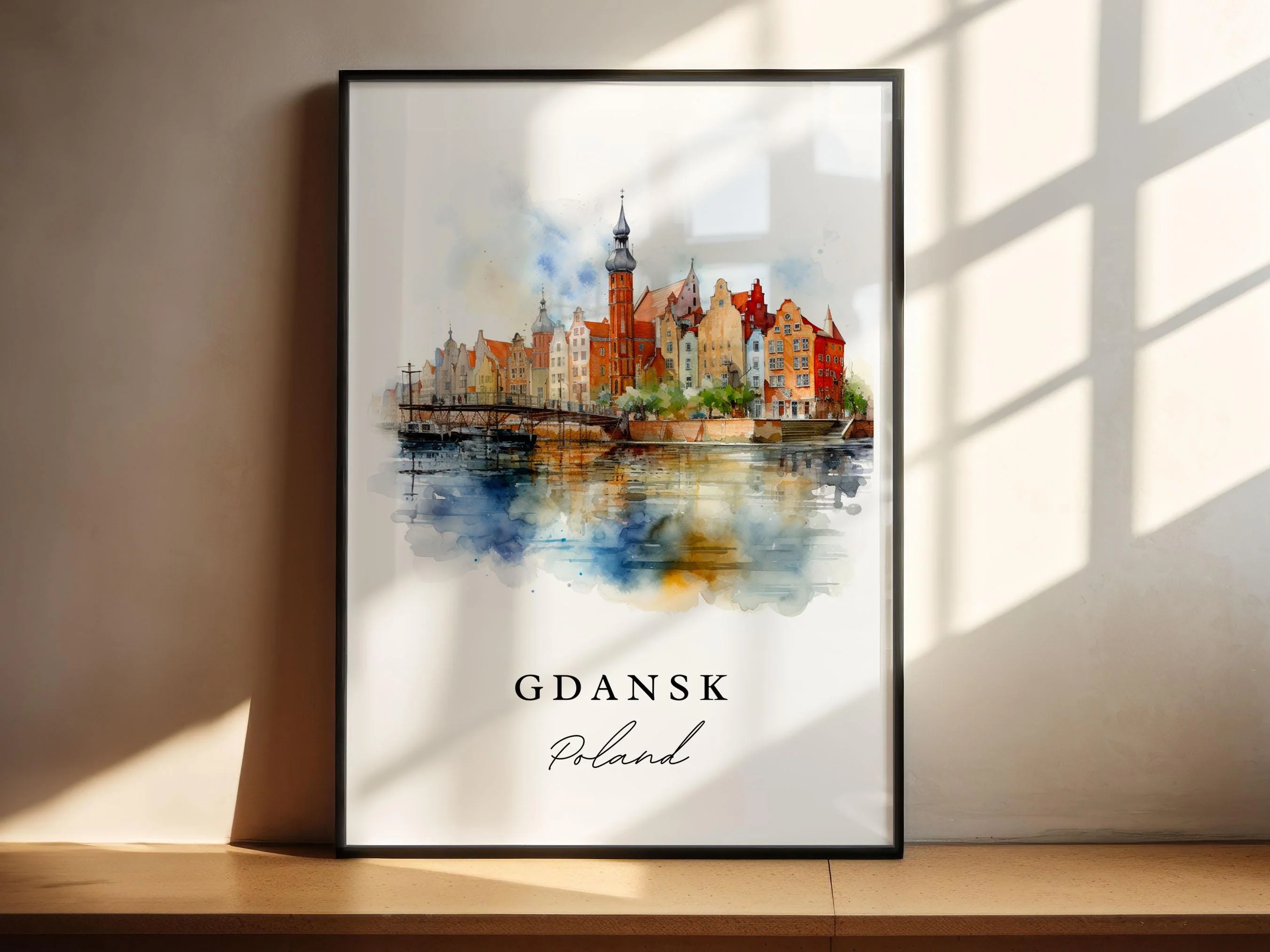Gdansk, Poland – Watercolor Art Print - Image 4
