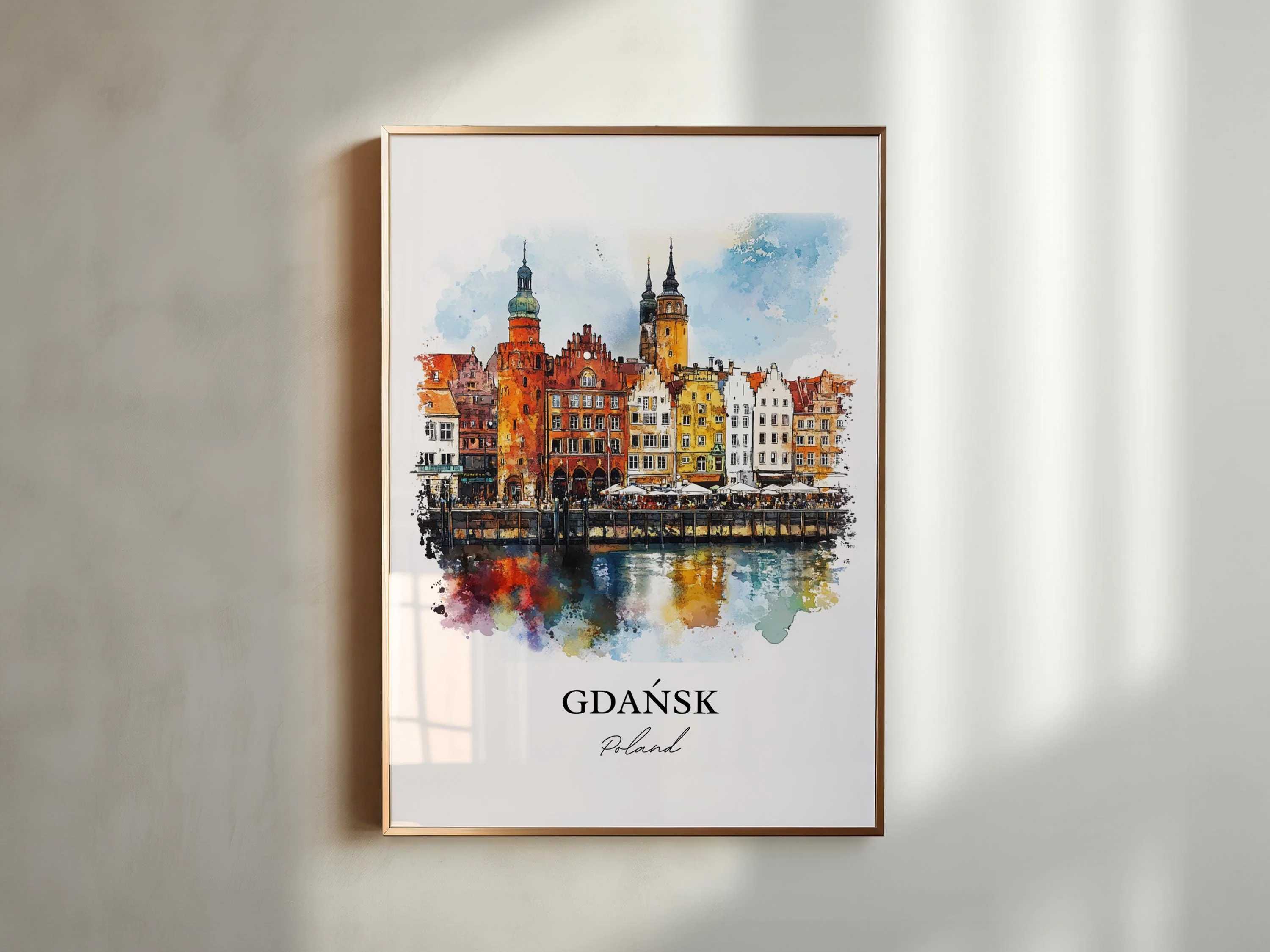 Gdansk, Poland – Watercolor Art Print - Image 6