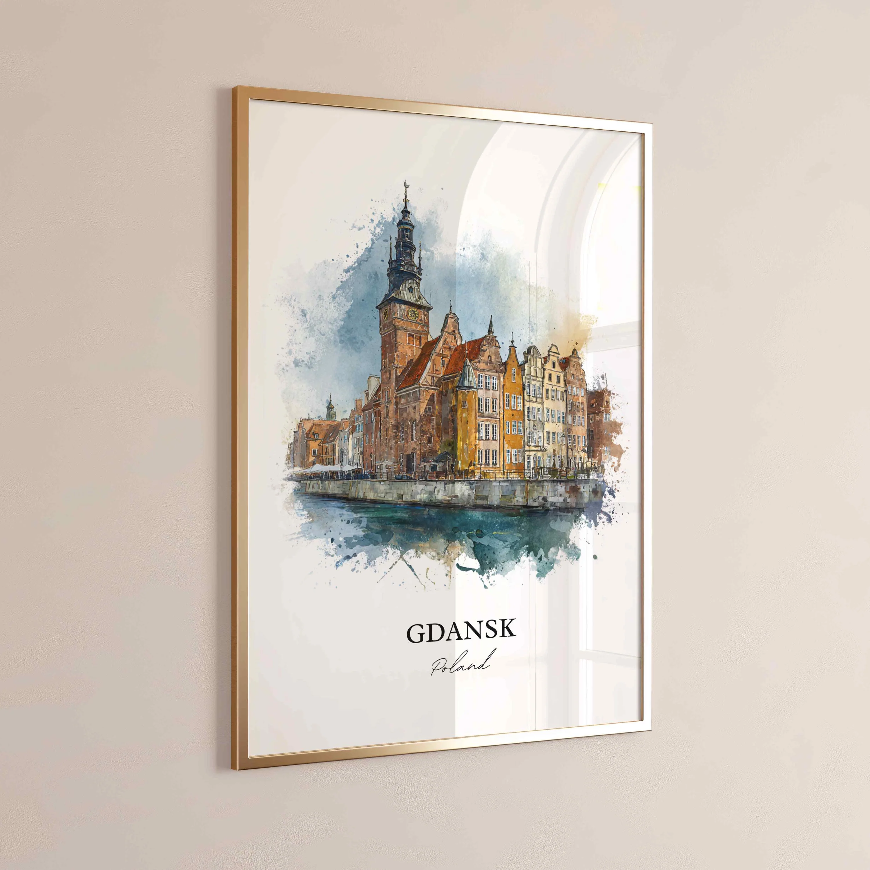 Gdansk, Poland – Watercolor Art Print - Image 6
