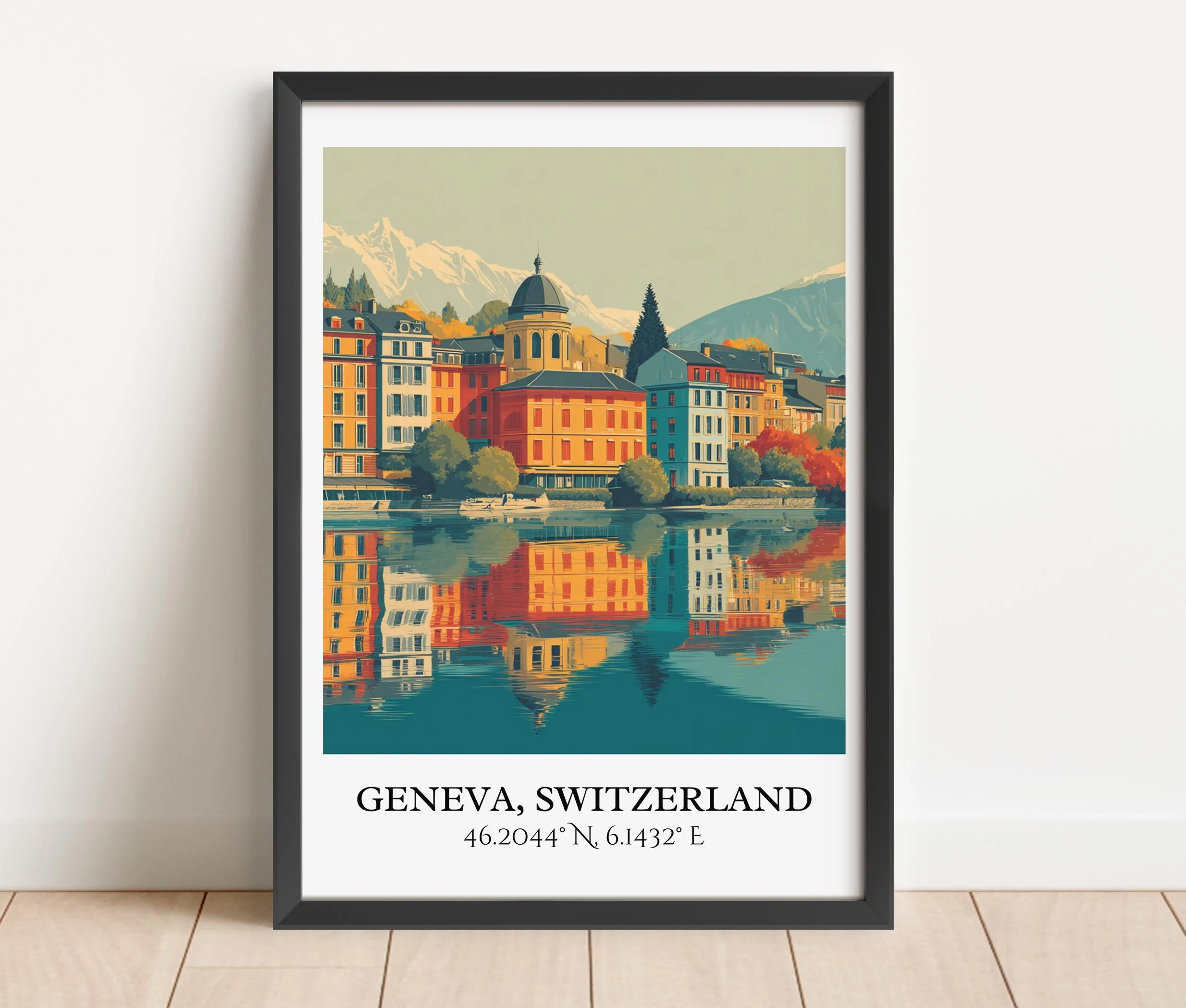 Geneva, Switzerland – Watercolor Art Print - Image 6