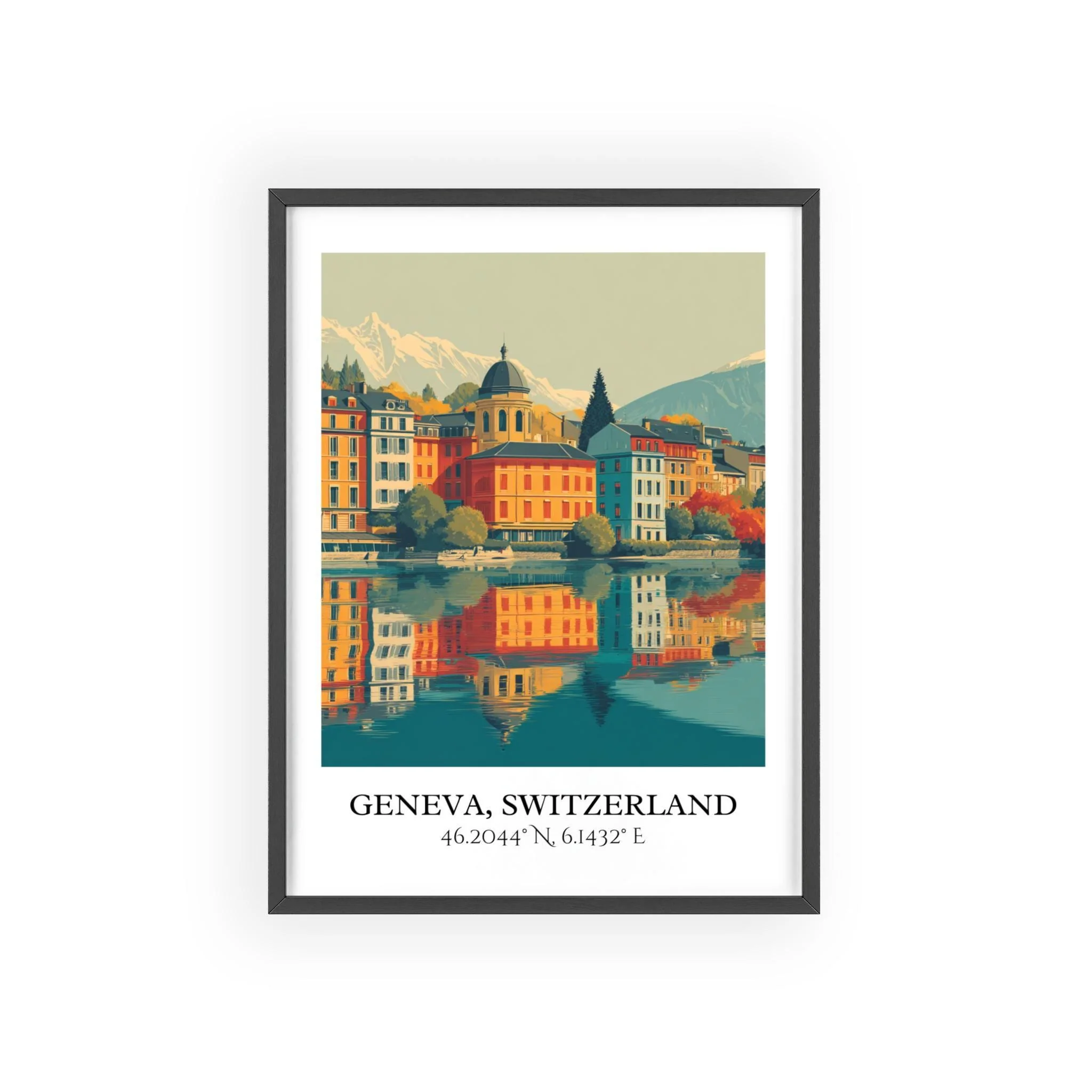 Geneva, Switzerland – Watercolor Art Print - Image 7
