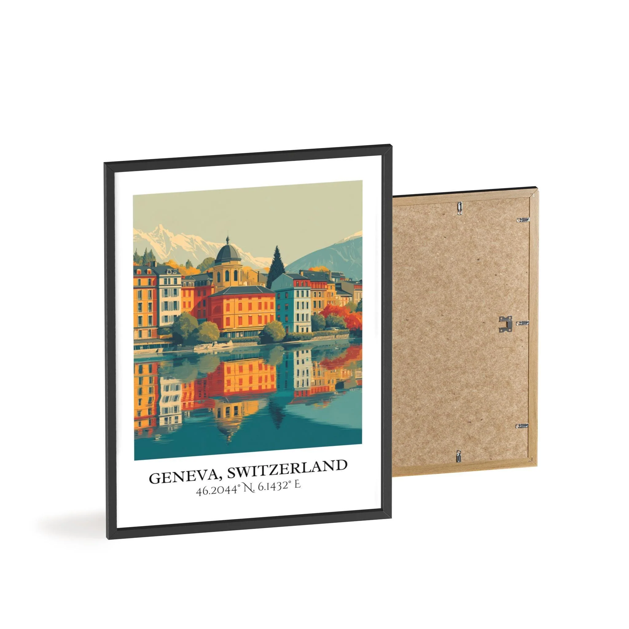 Geneva, Switzerland – Watercolor Art Print - Image 8