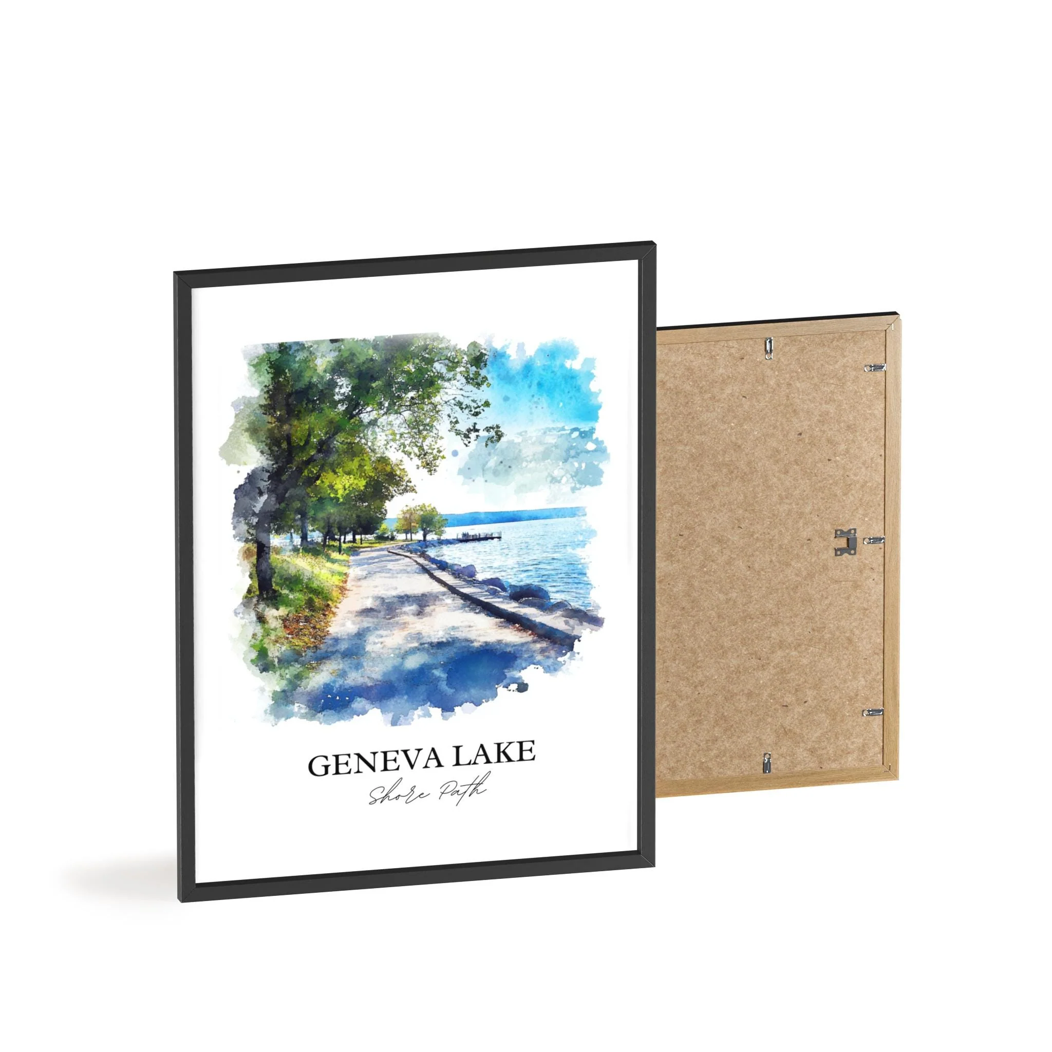 Geneva Lake, USA – Watercolor Art Print - Image 8