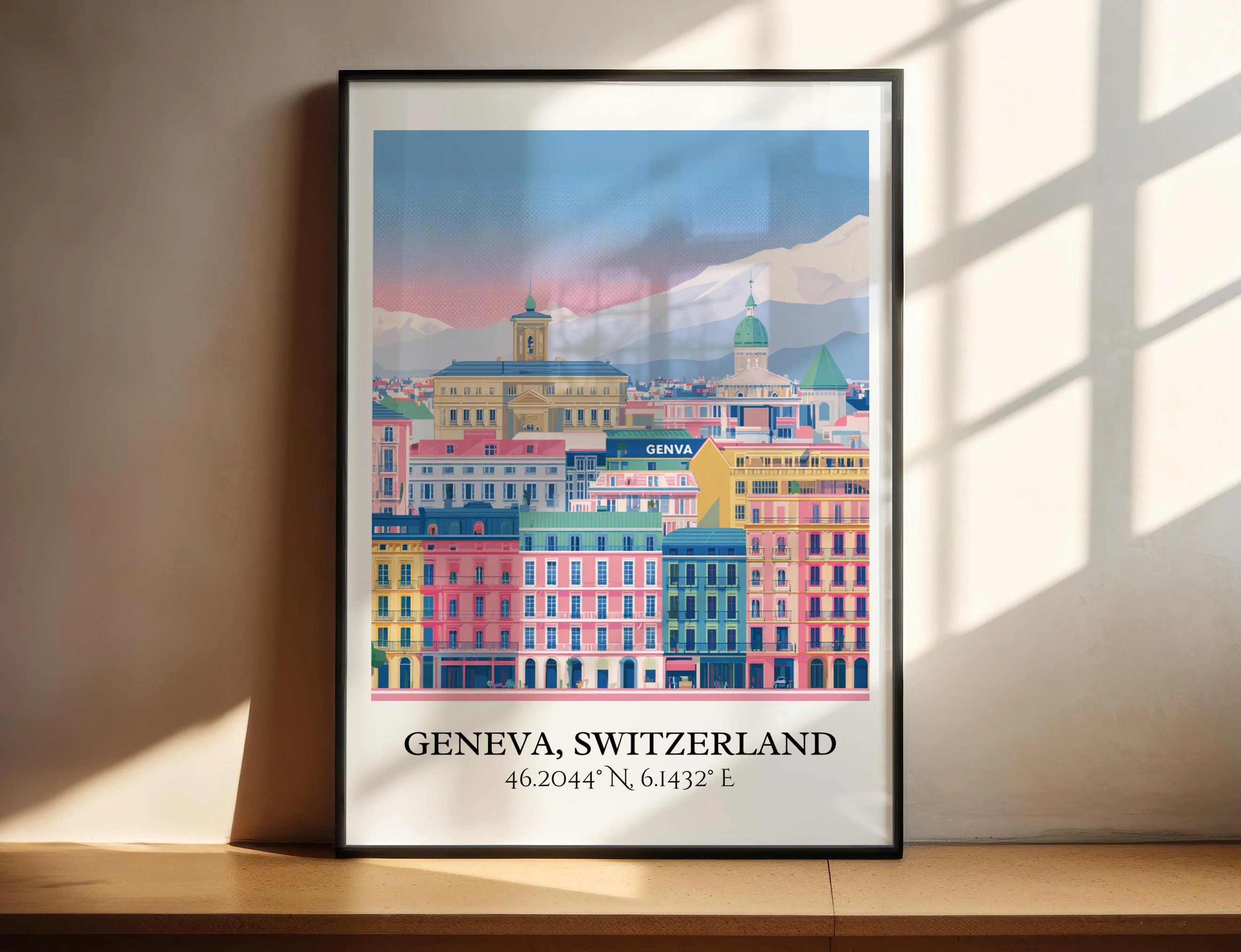Geneva, Switzerland – Watercolor Art Print