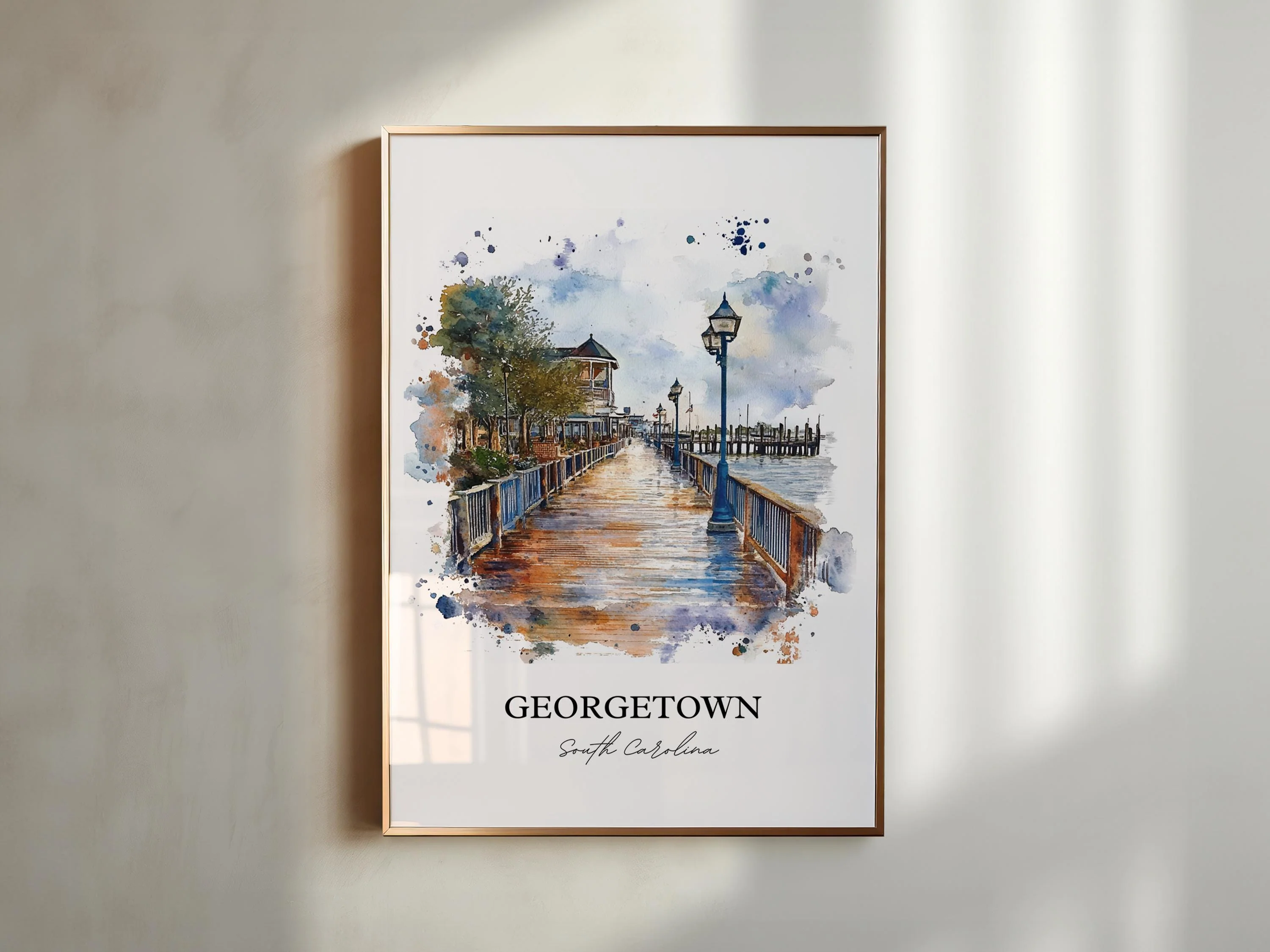 Georgetown, South Carolina, USA – Watercolor Art Print - Image 4