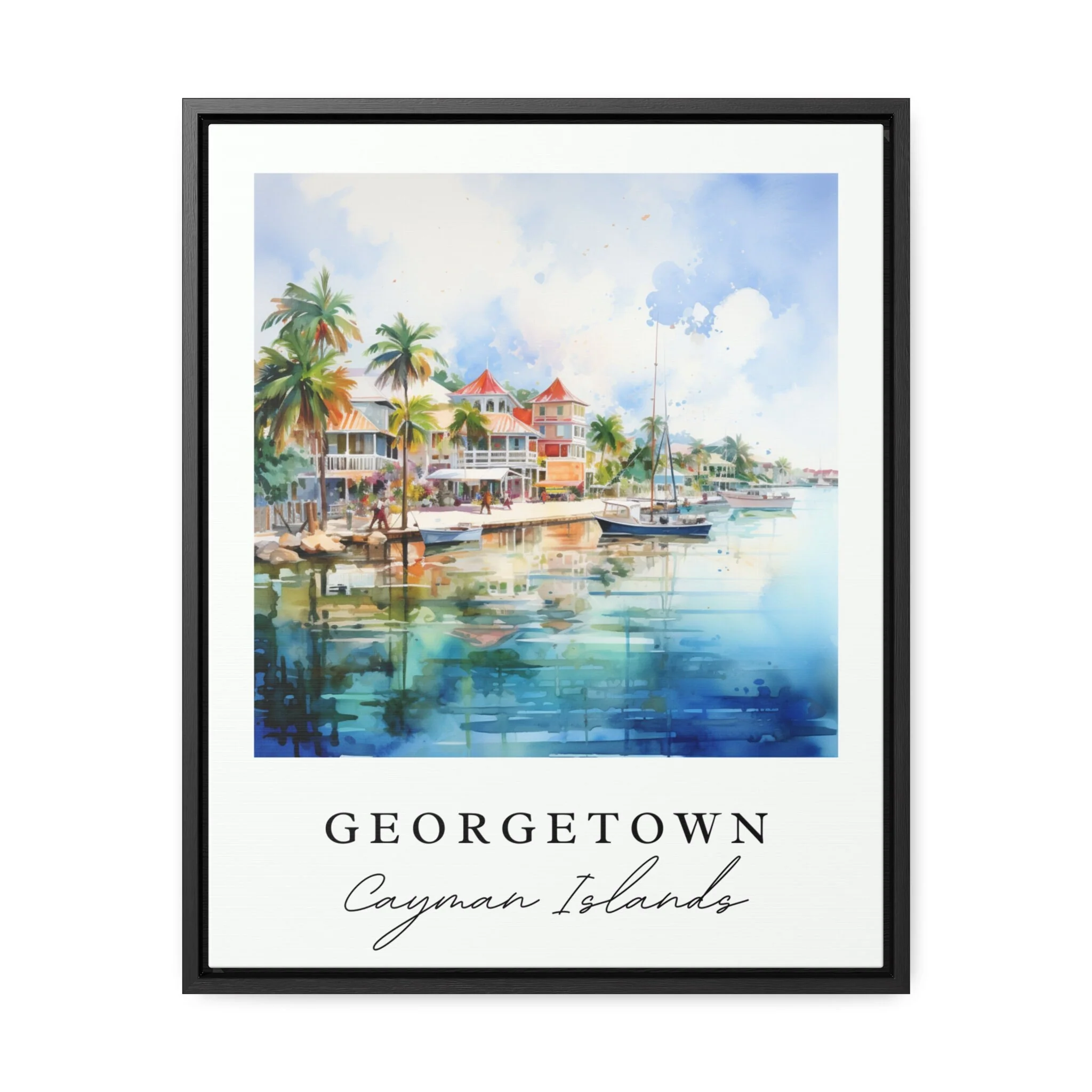 Georgetown, Cayman Islands – Watercolor Art Print - Image 2