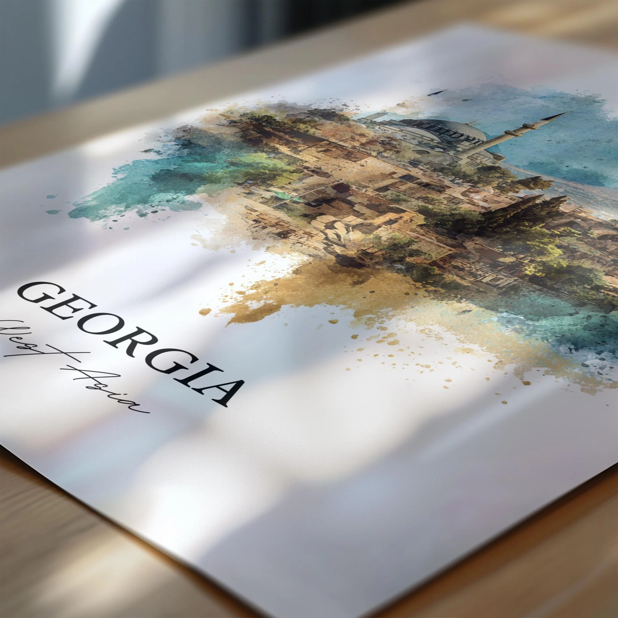 Tbilisi, Georgia – Watercolor Art Print - Image 2