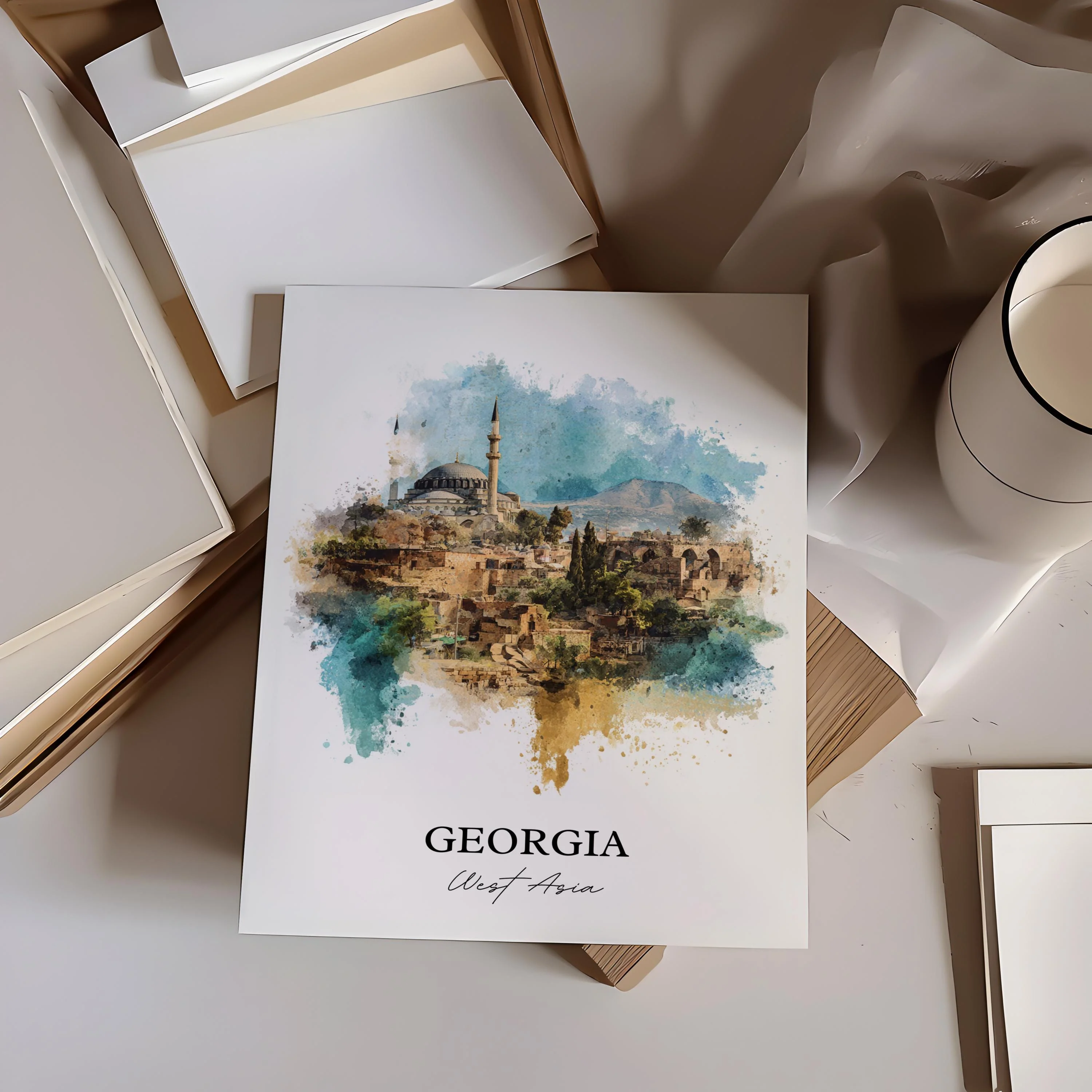 Tbilisi, Georgia – Watercolor Art Print - Image 6