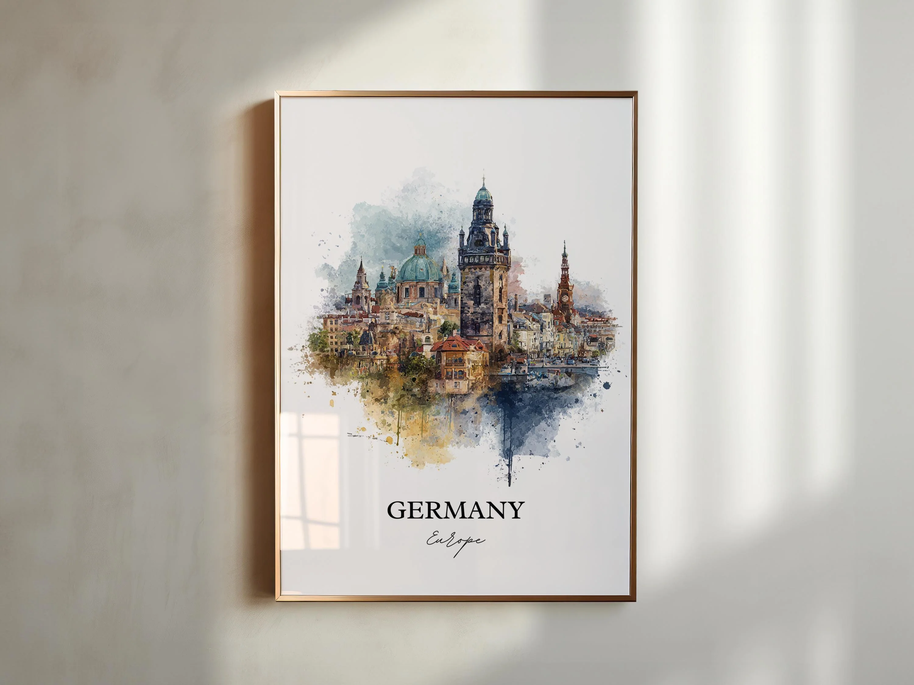 Germany, Europe – Watercolor Art Print - Image 3