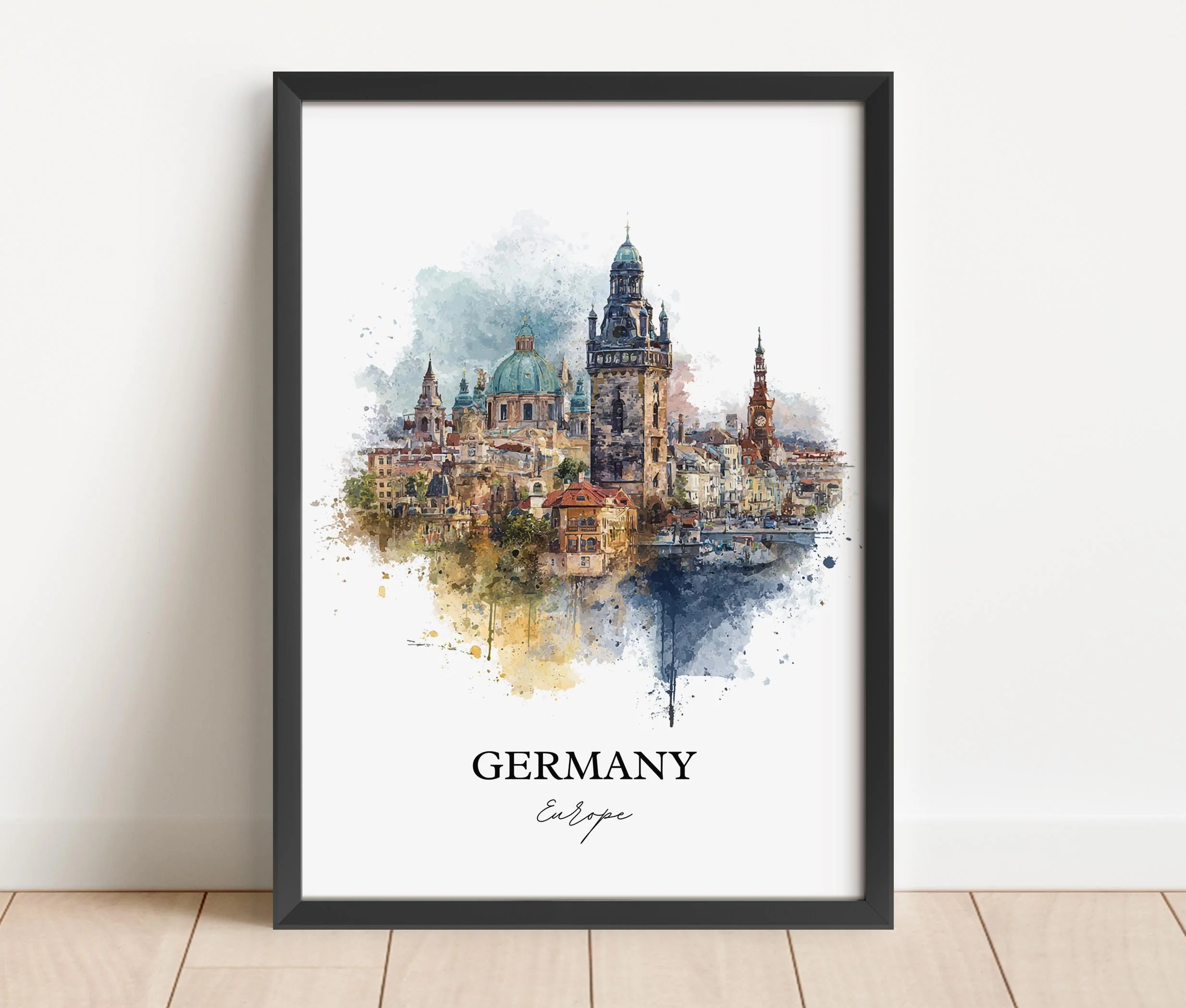 Germany, Europe – Watercolor Art Print - Image 4