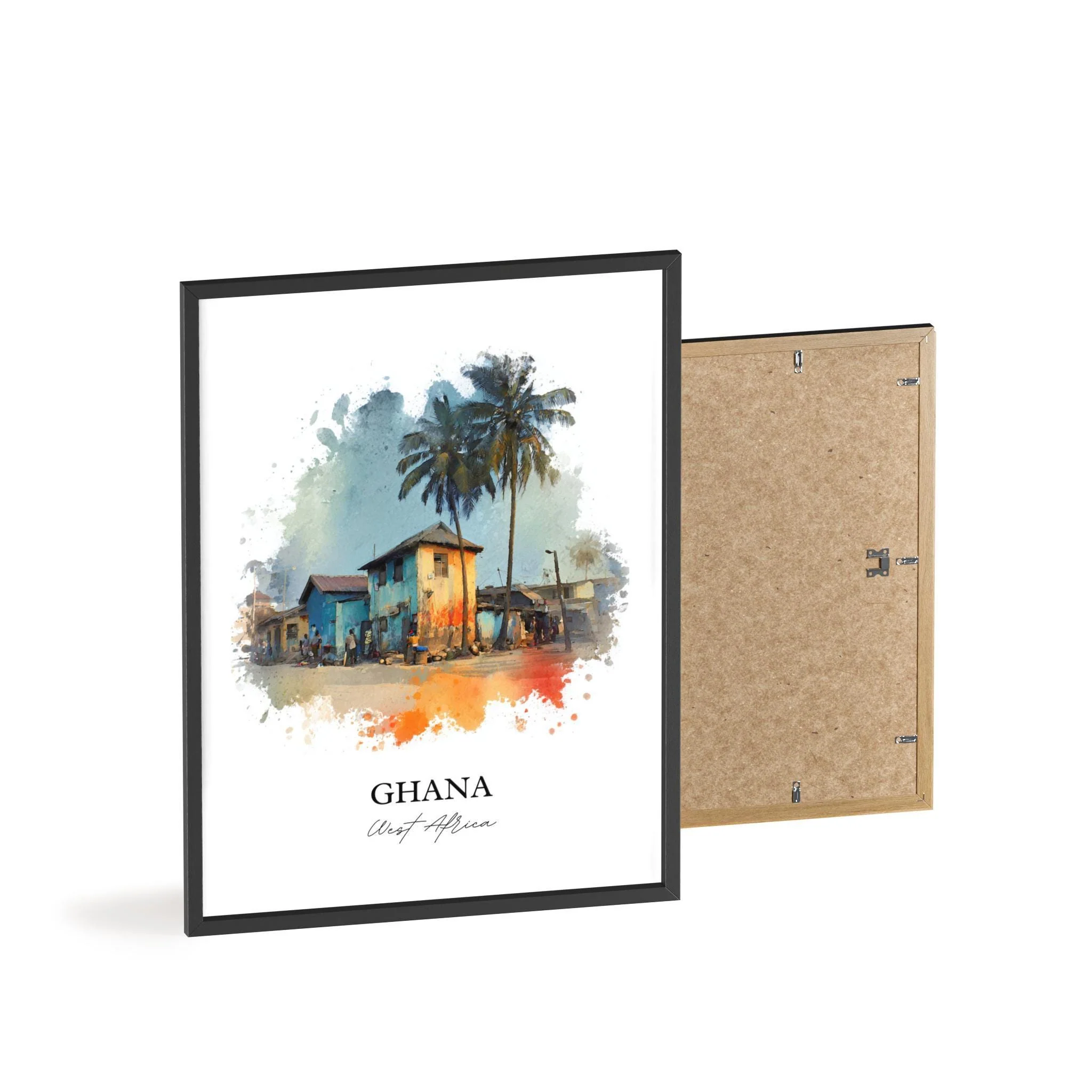 Ghana, Ghana – Watercolor Art Print - Image 8
