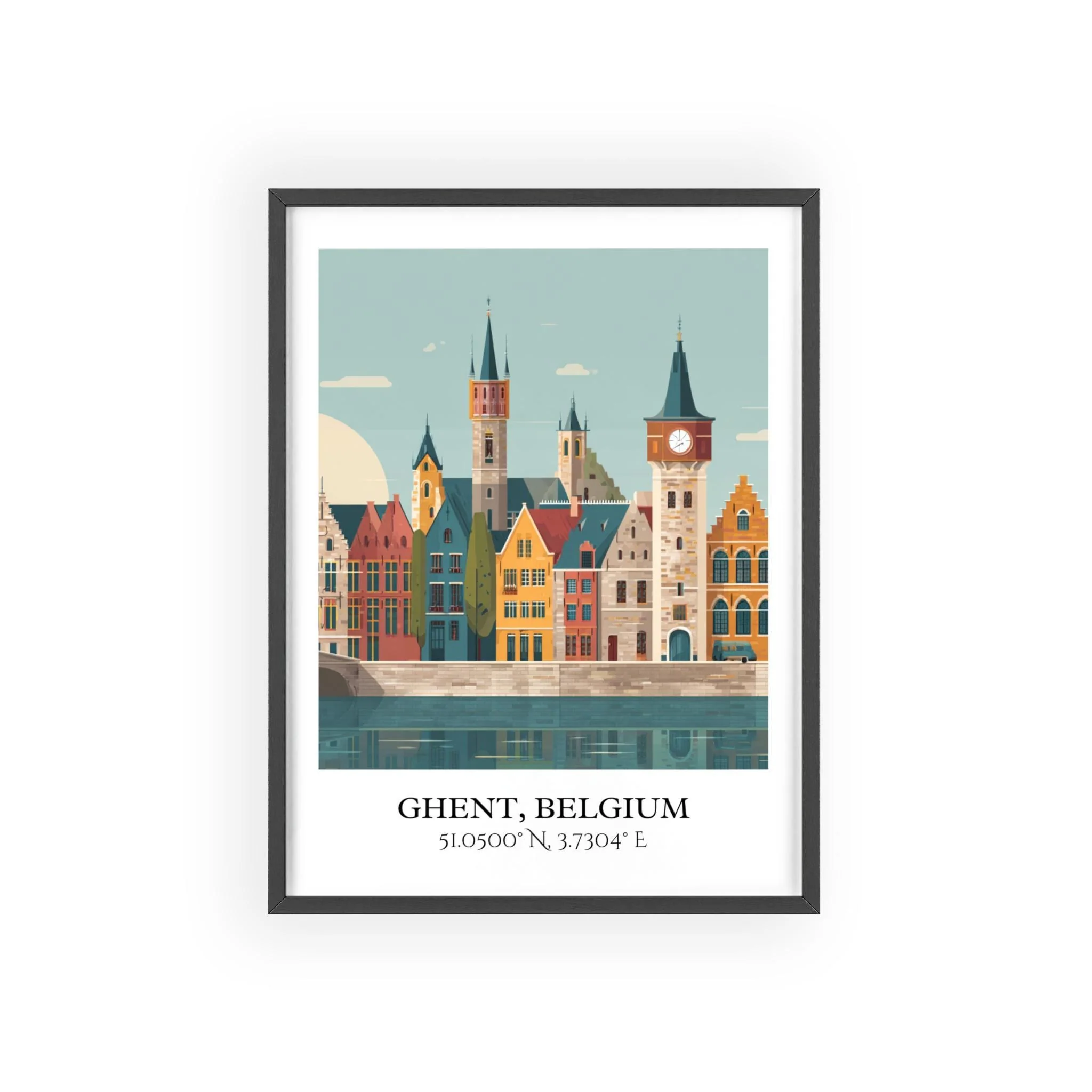 Ghent, Belgium – Watercolor Art Print