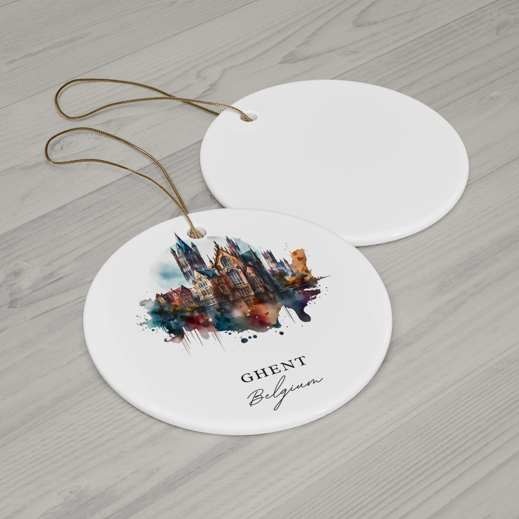 Ghent Belgium Ornament: Unique Ghent Souvenir, Ghent Xmas Decor, and Authentic Ghent Belgium Christmas Gift - Image 2