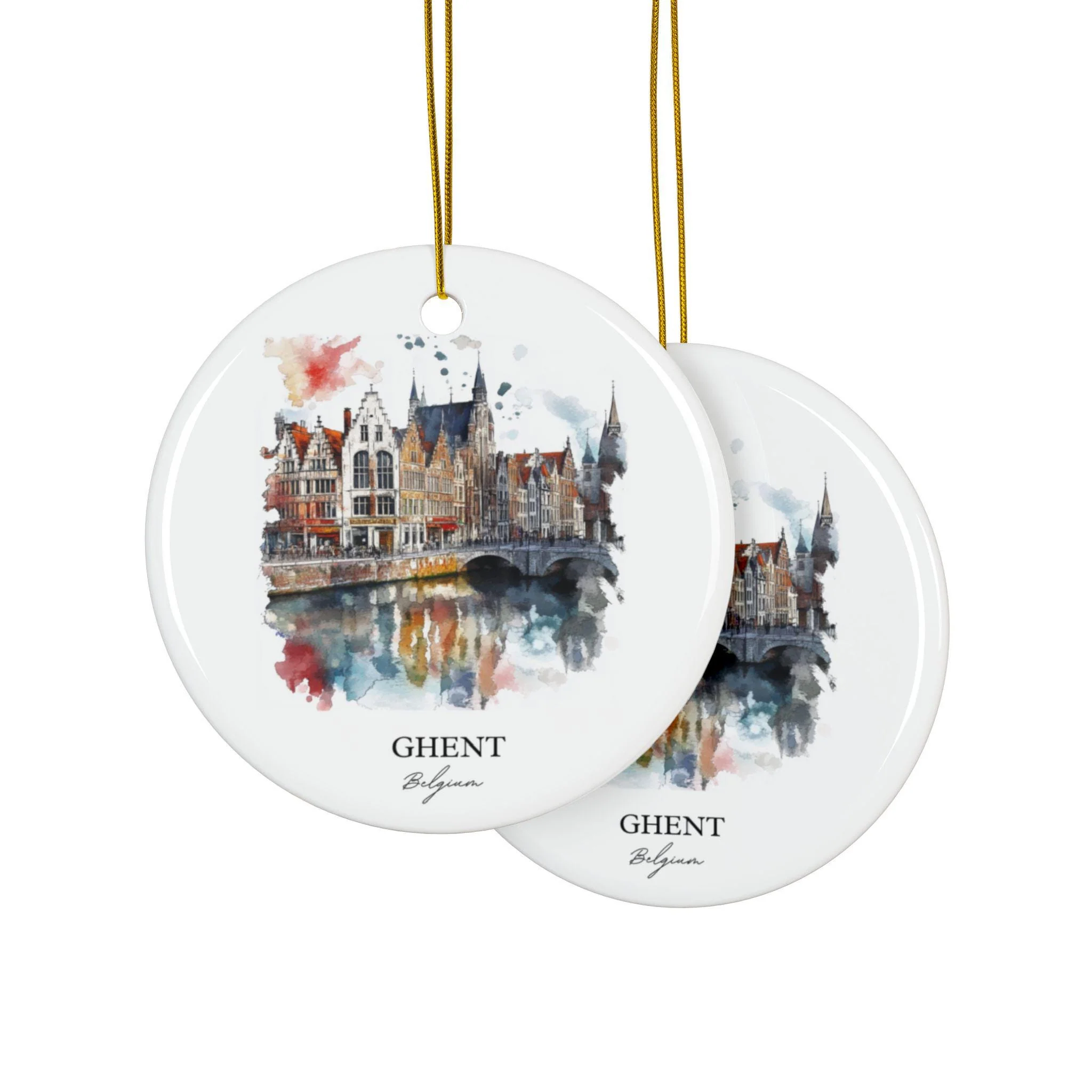 Ghent Belgium Ornament: Unique Ghent Souvenir, Ghent Xmas Decor, and Authentic Ghent Belgium Gift - Image 2