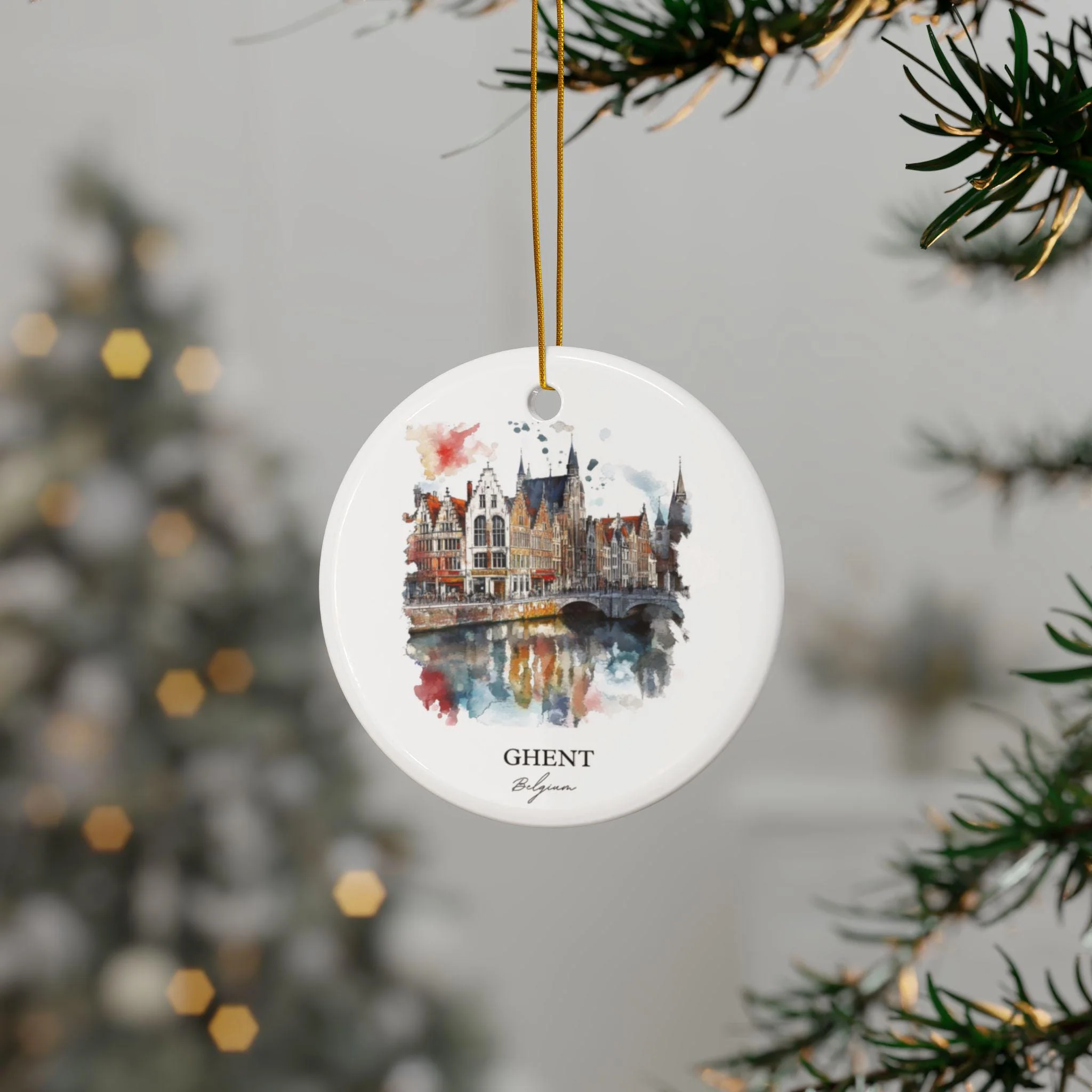 Ghent Belgium Ornament: Unique Ghent Souvenir, Ghent Xmas Decor, and Authentic Ghent Belgium Gift - Image 3