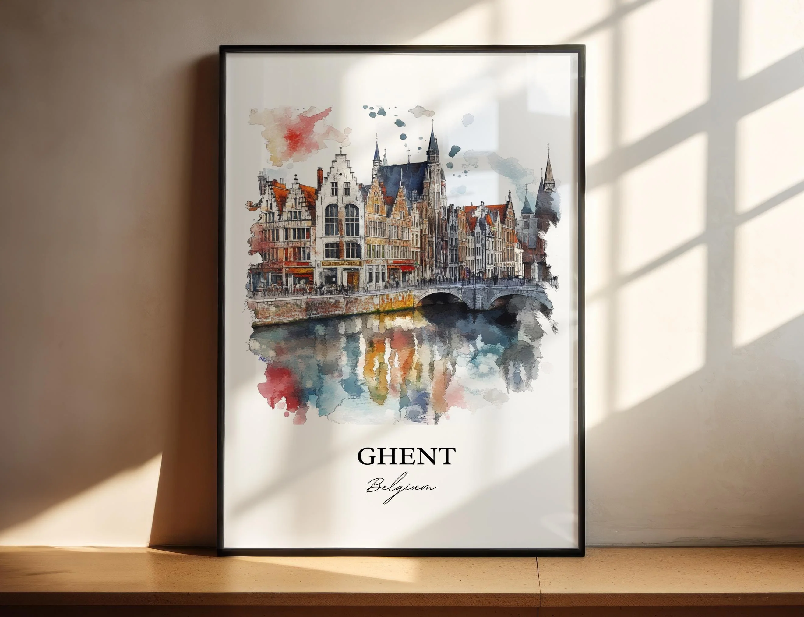 Ghent, Belgium – Watercolor Art Print