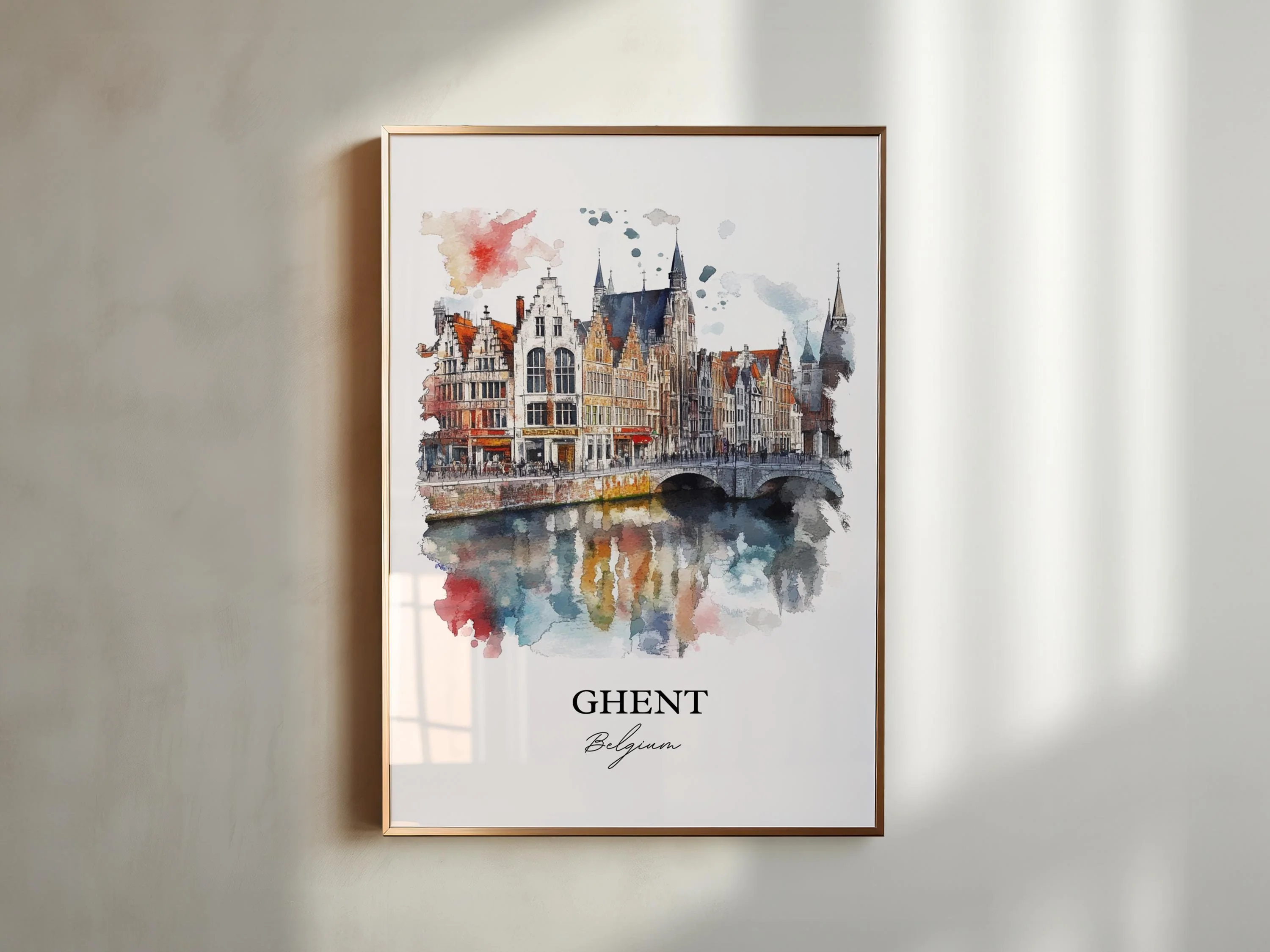 Ghent, Belgium – Watercolor Art Print - Image 6