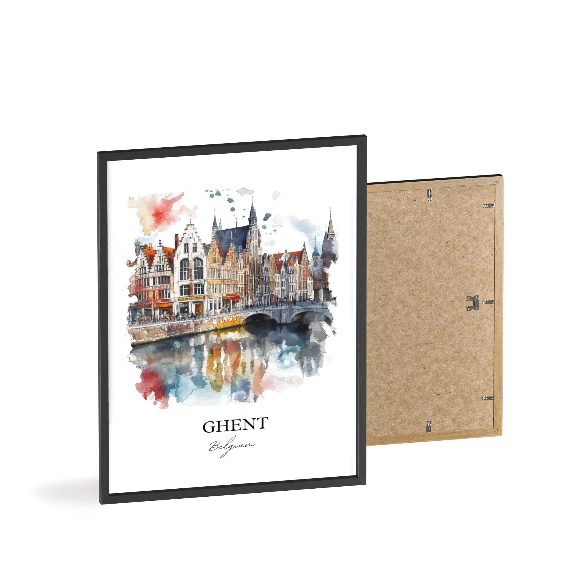 Ghent, Belgium – Watercolor Art Print - Image 8