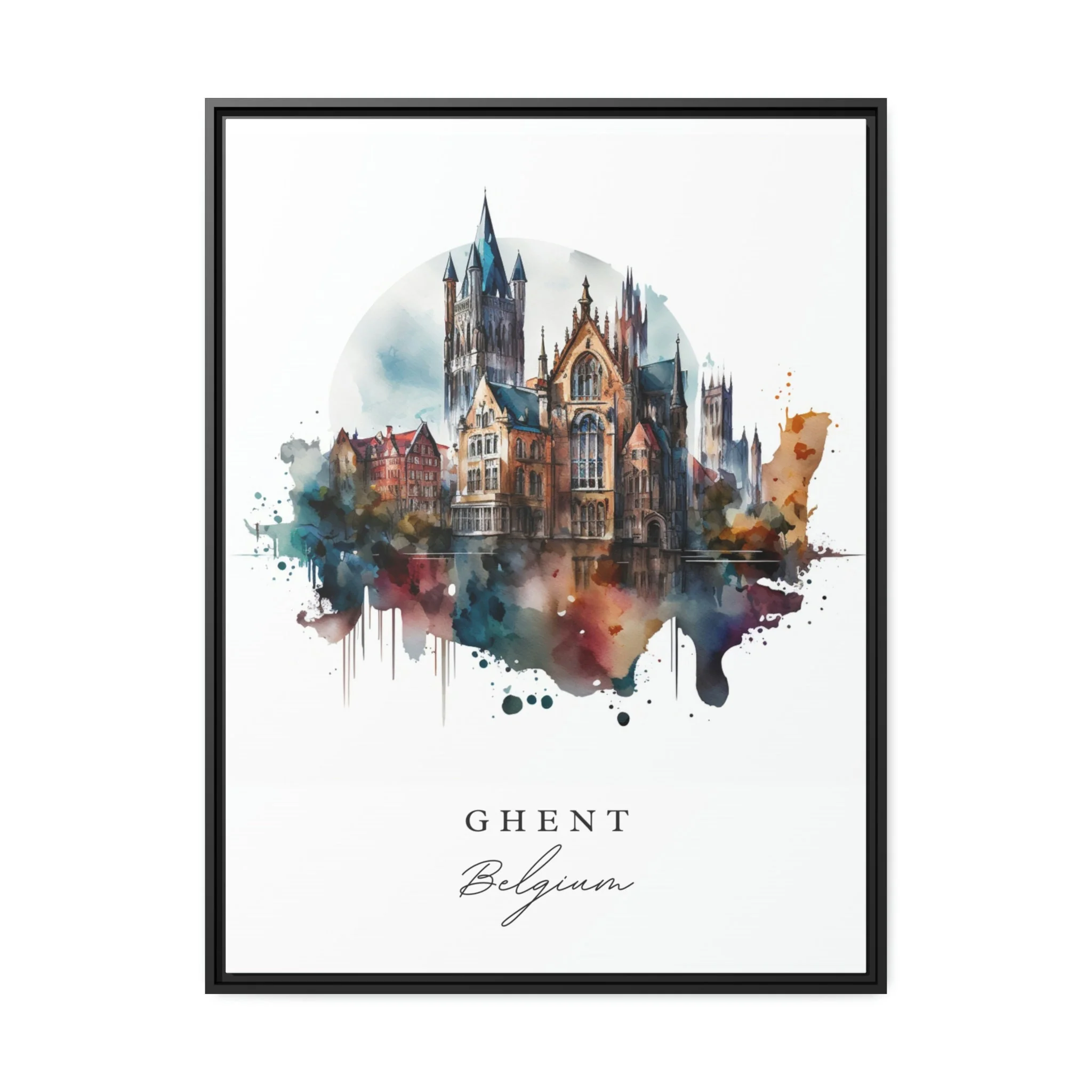 Ghent, Belgium – Watercolor Art Print - Image 7