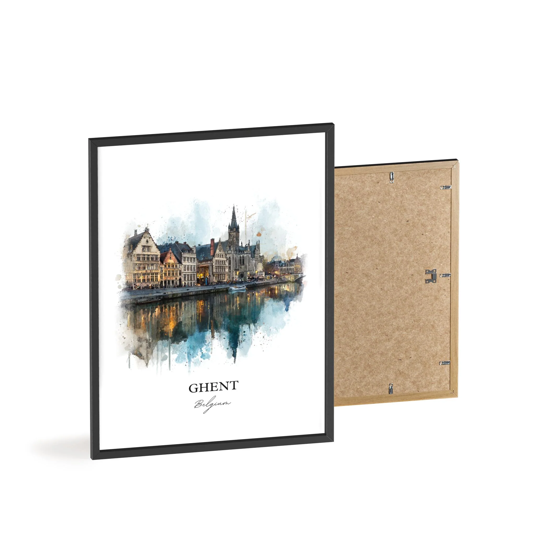 Ghent, Belgium – Watercolor Art Print - Image 11
