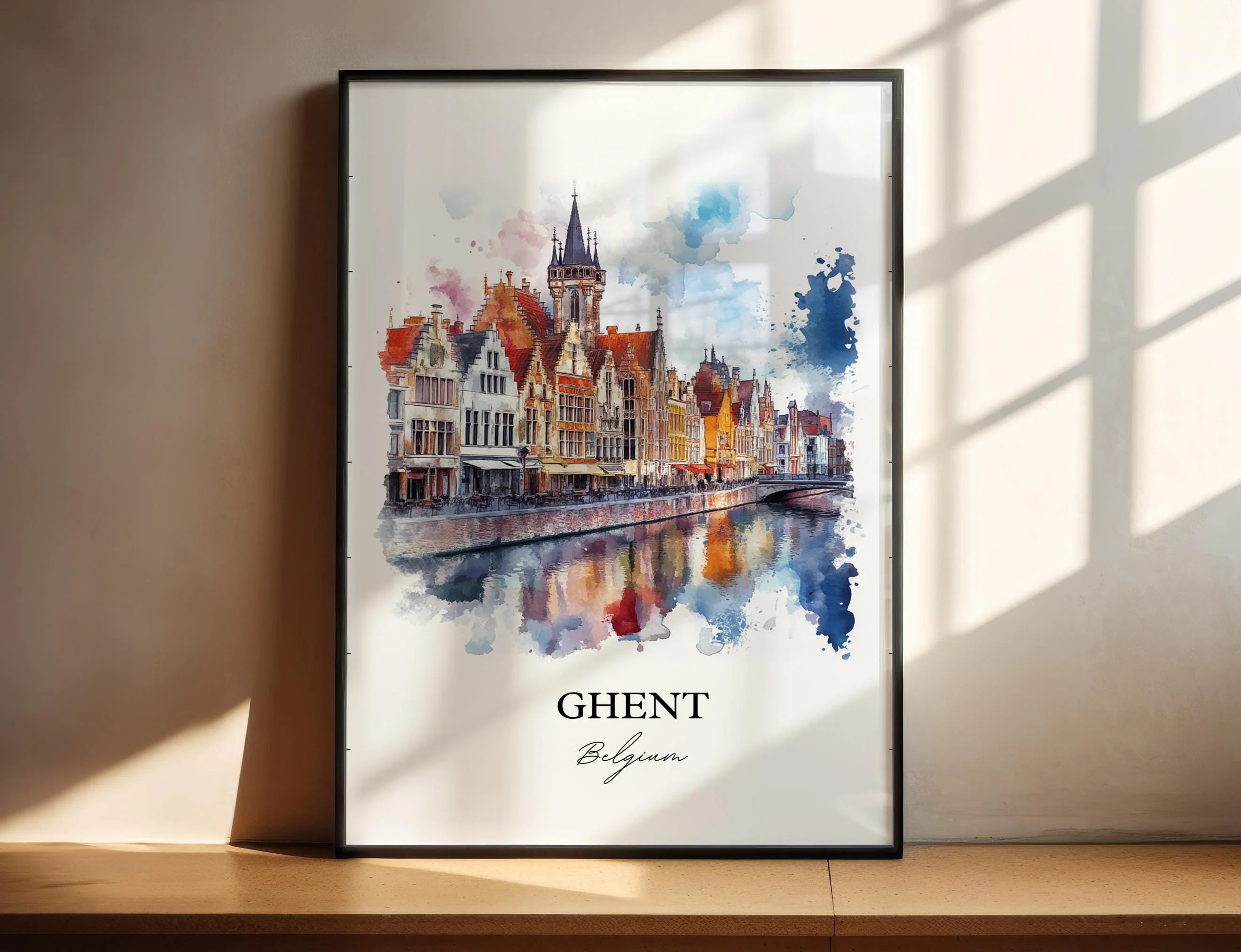 Ghent, Belgium – Watercolor Art Print