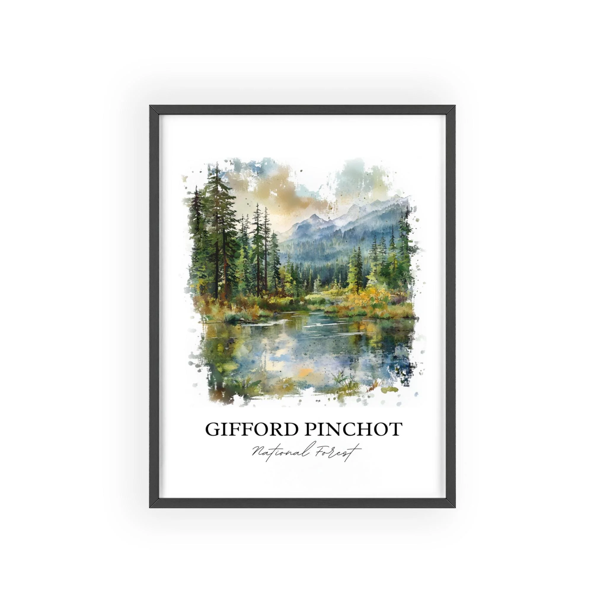 Gifford Pinchot Forest, Washington, USA – Watercolor Art Print - Image 7