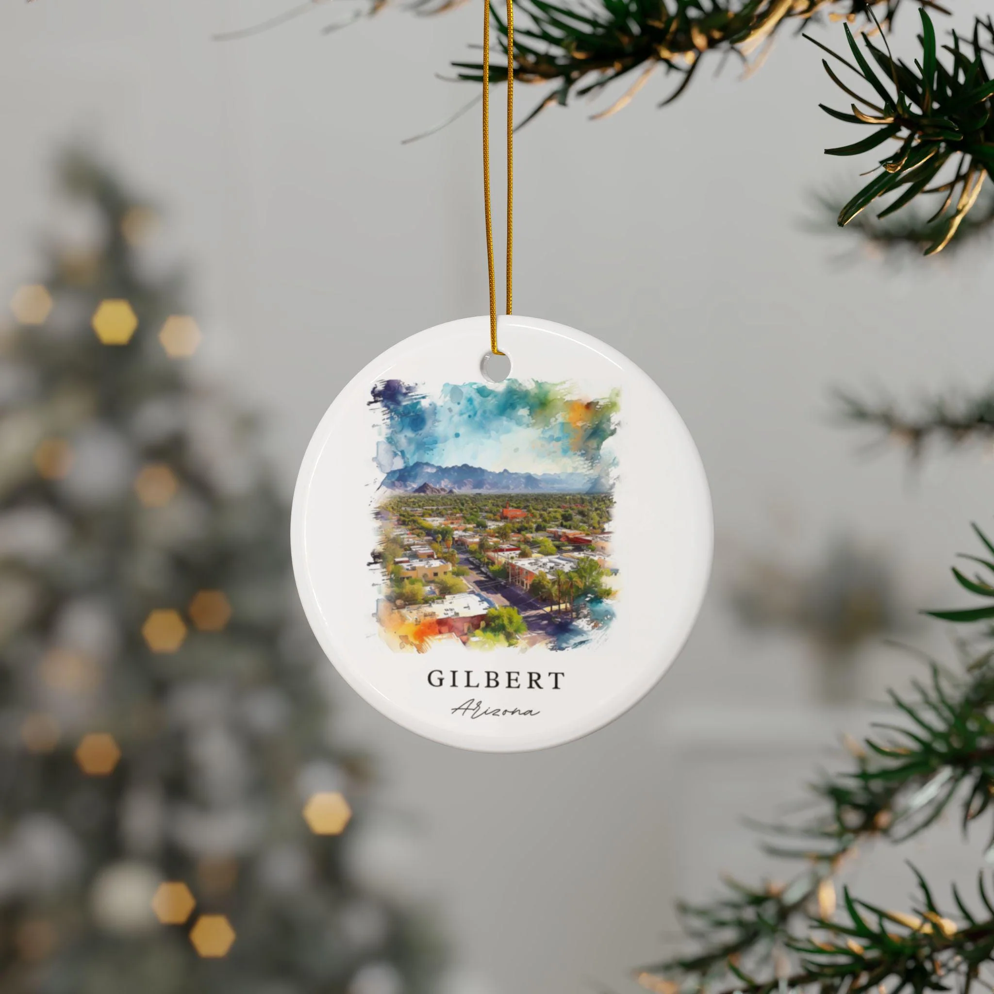 Gilbert AZ Ornament: Unique Gilbert Arizona Souvenir, Gilbert Arizona Decor, and Gilbert Arizona Christmas Gift - Image 2