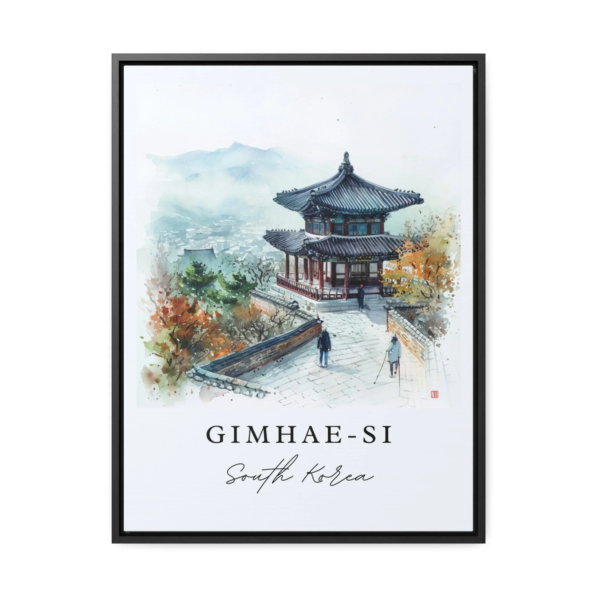 Gimhae-Si, South Korea – Watercolor Art Print - Image 4