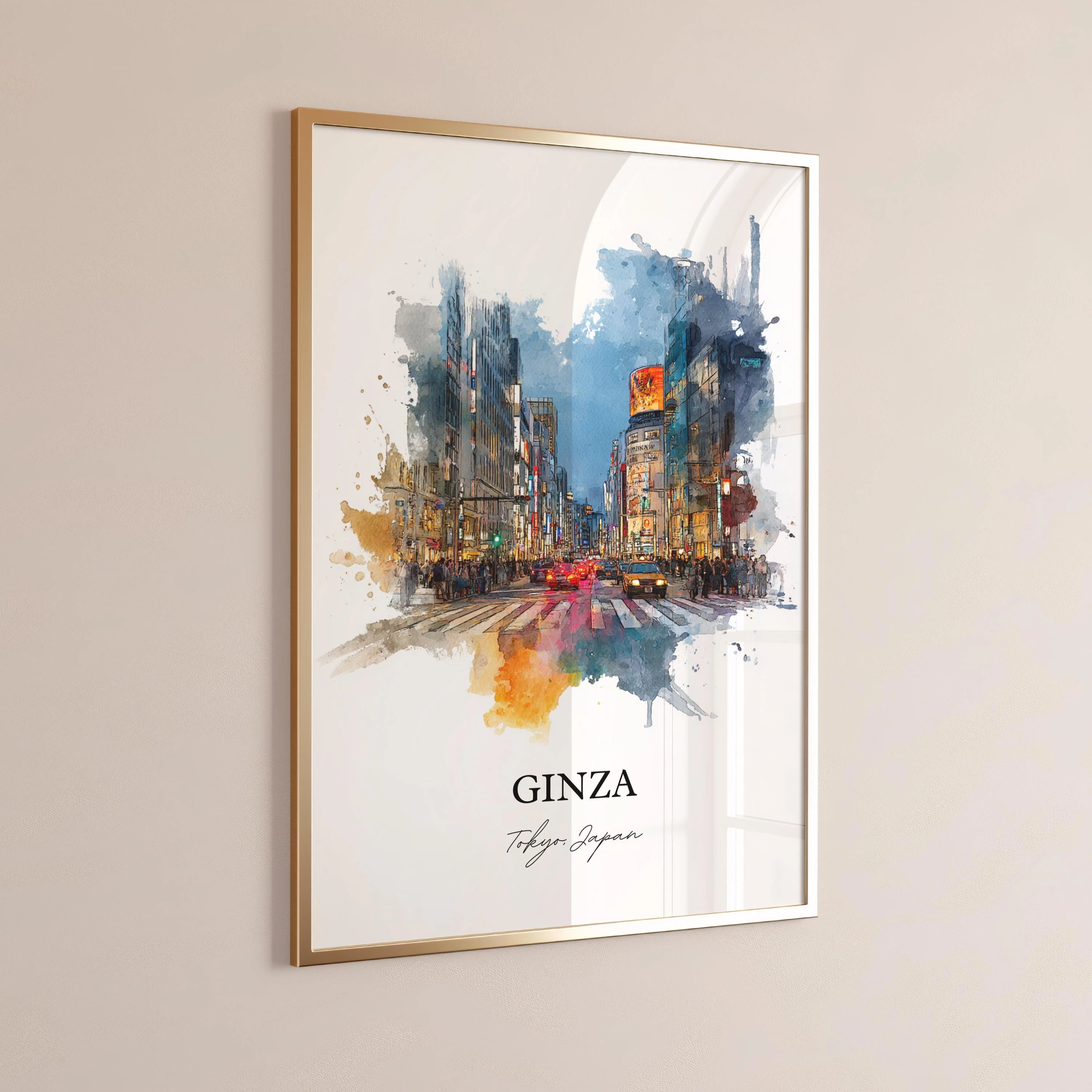 Ginza, Japan – Watercolor Art Print - Image 4