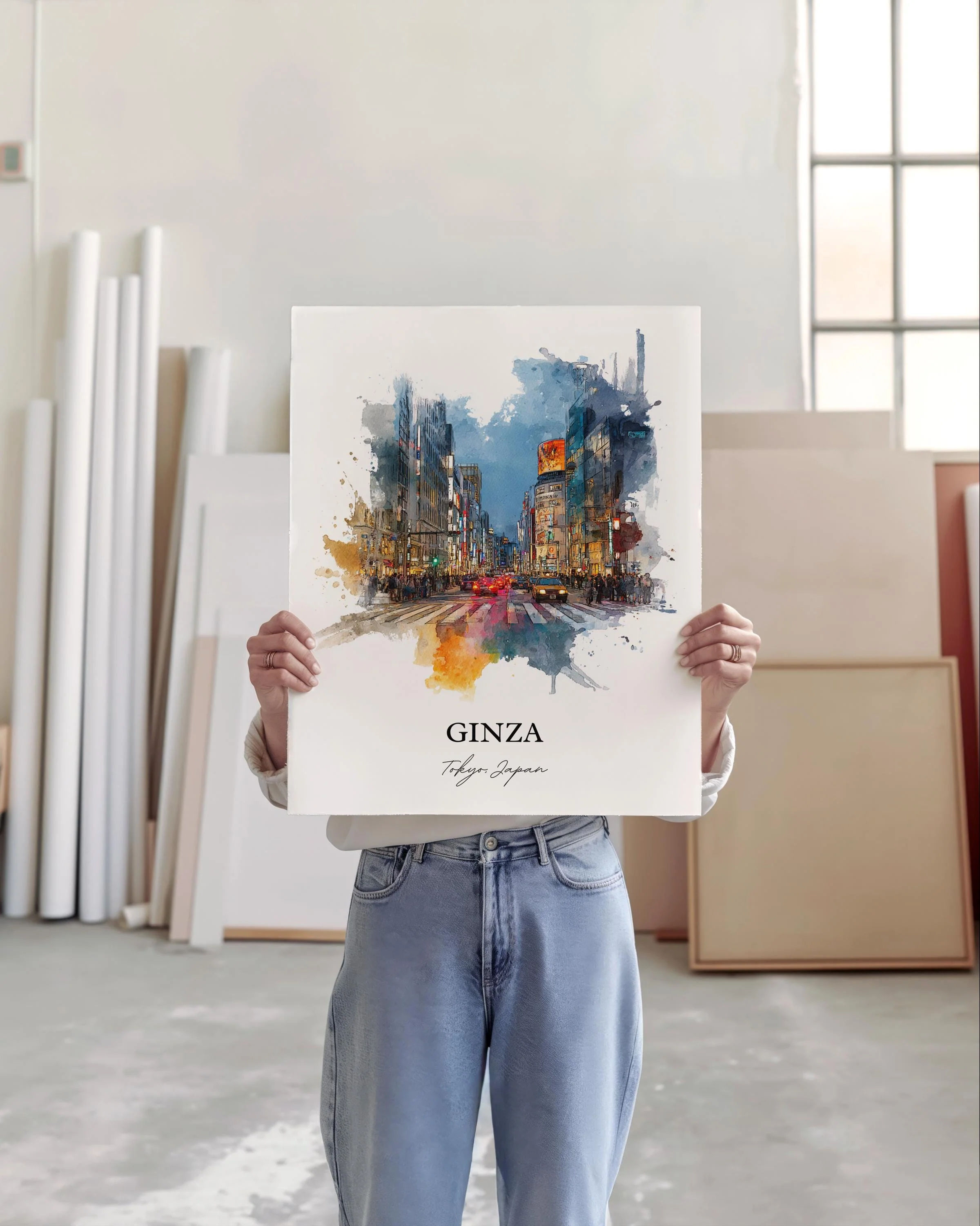 Ginza, Japan – Watercolor Art Print - Image 7