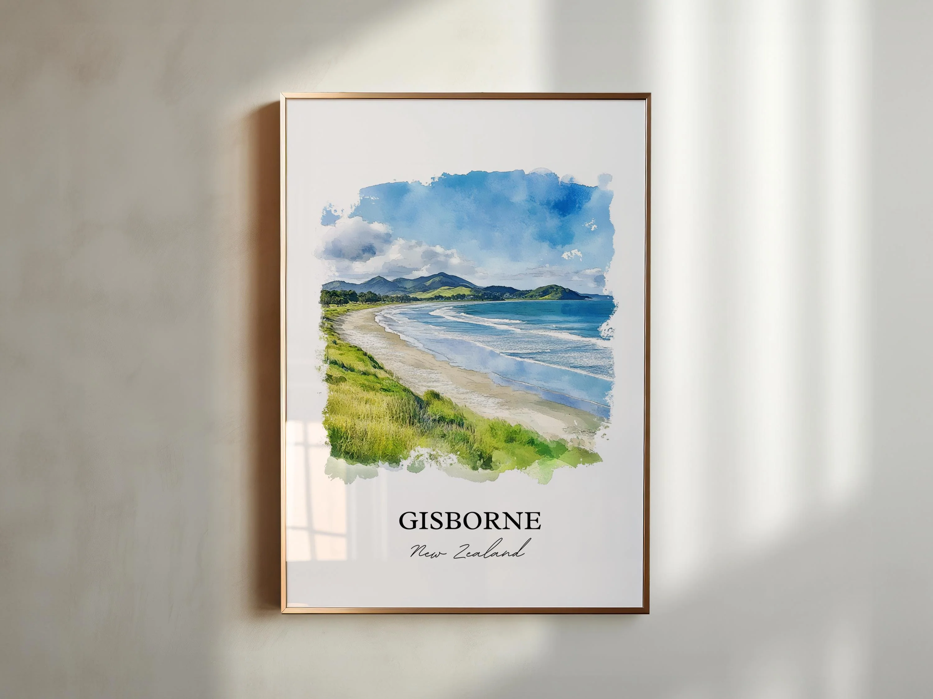 Gisborne, New Zealand – Watercolor Art Print - Image 5