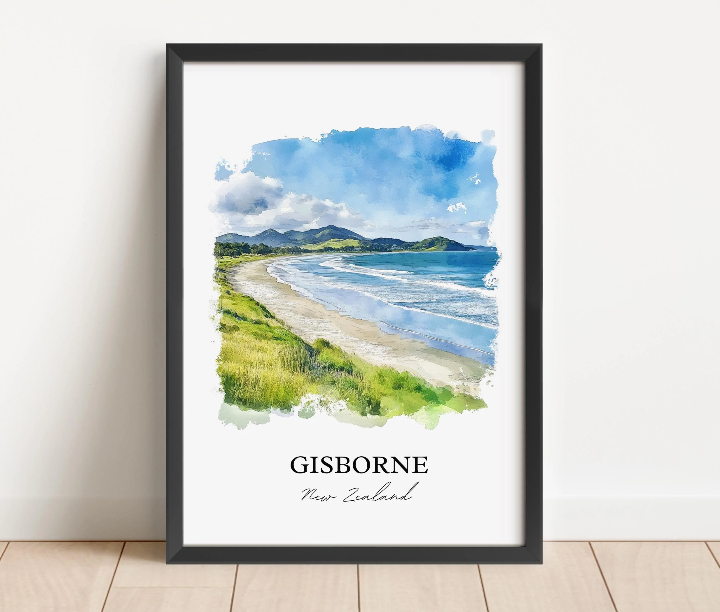 Gisborne, New Zealand – Watercolor Art Print - Image 6