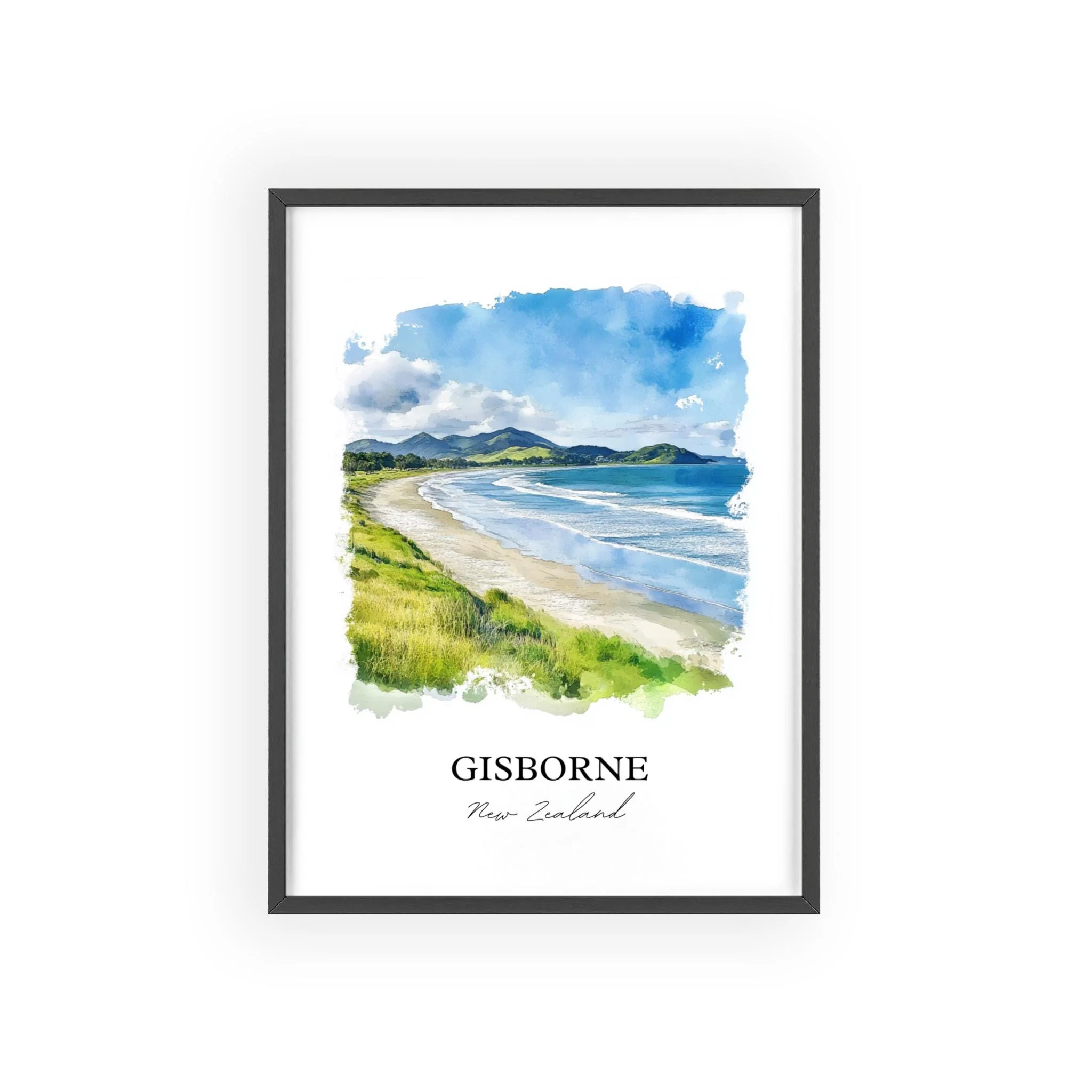 Gisborne, New Zealand – Watercolor Art Print - Image 7