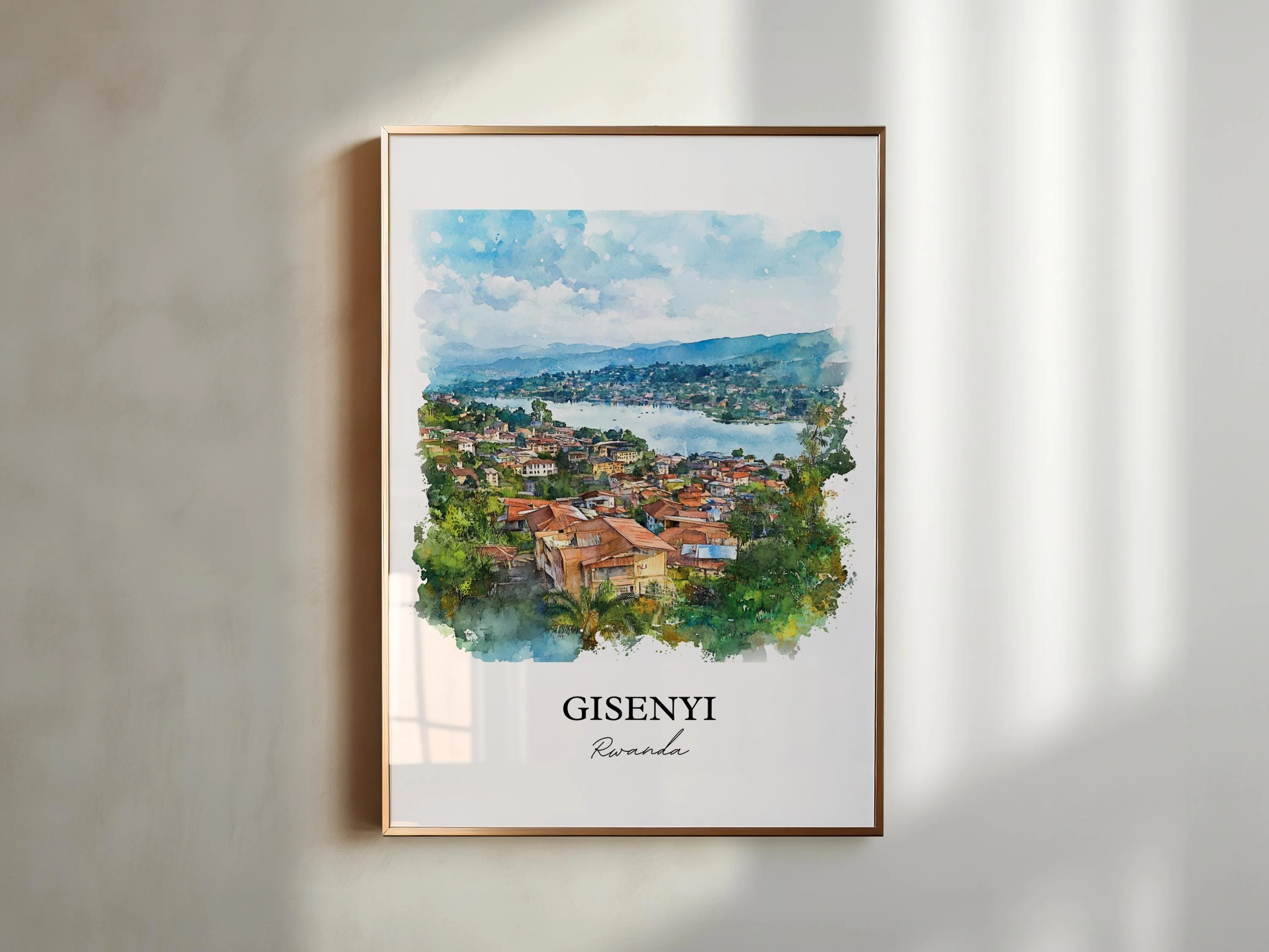Gisenyi, Rwanda – Watercolor Art Print - Image 5