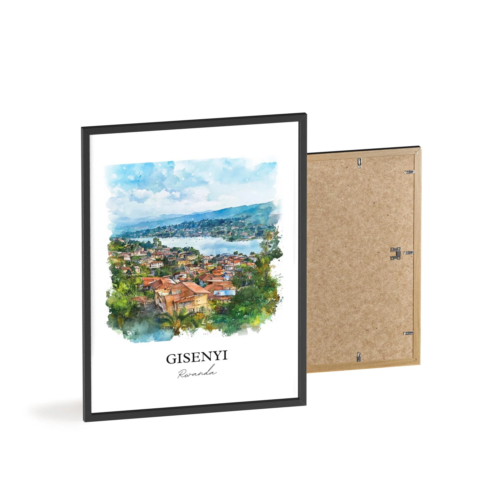Gisenyi, Rwanda – Watercolor Art Print - Image 8