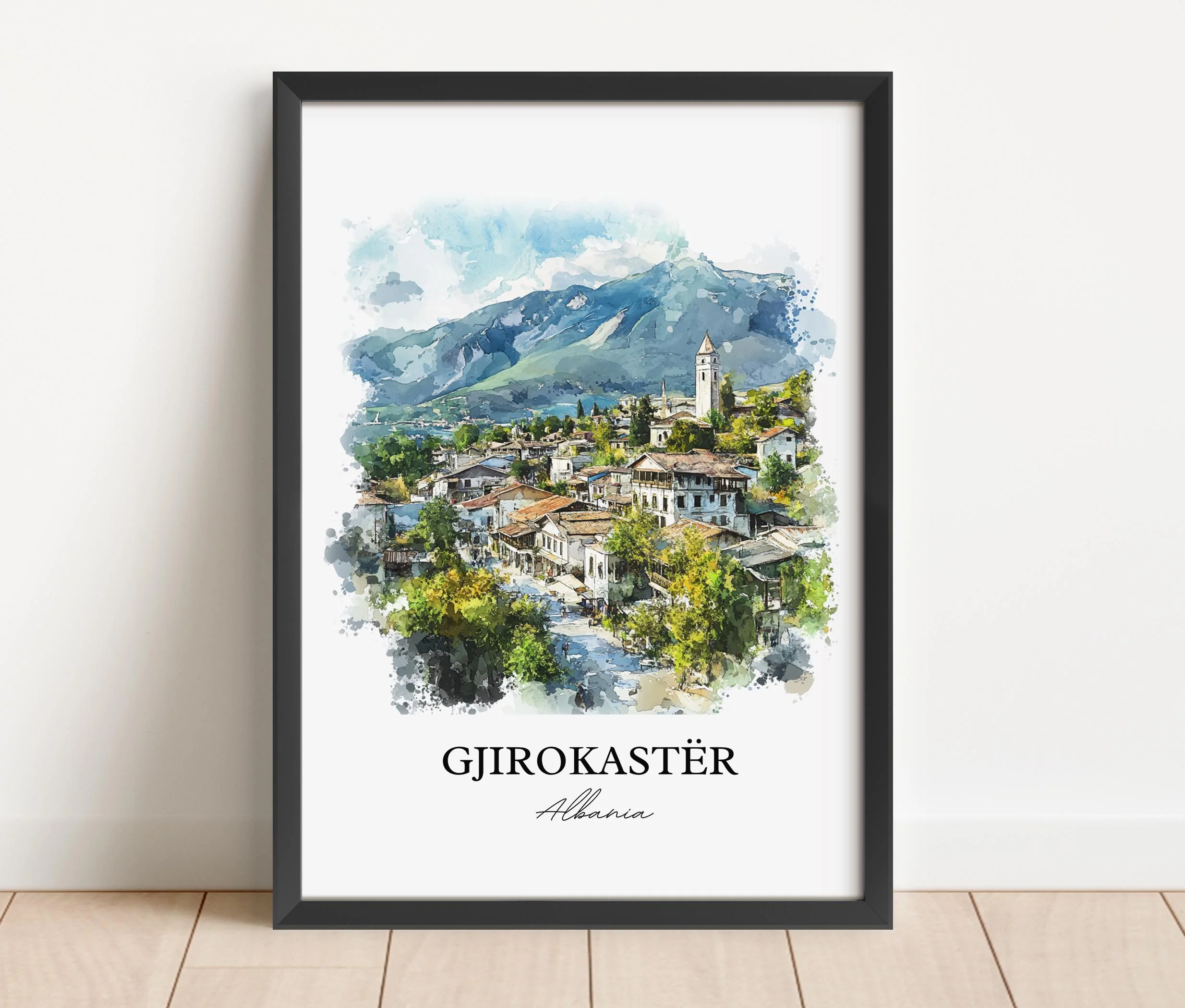 Gjirokastër, Albania – Watercolor Art Print - Image 5