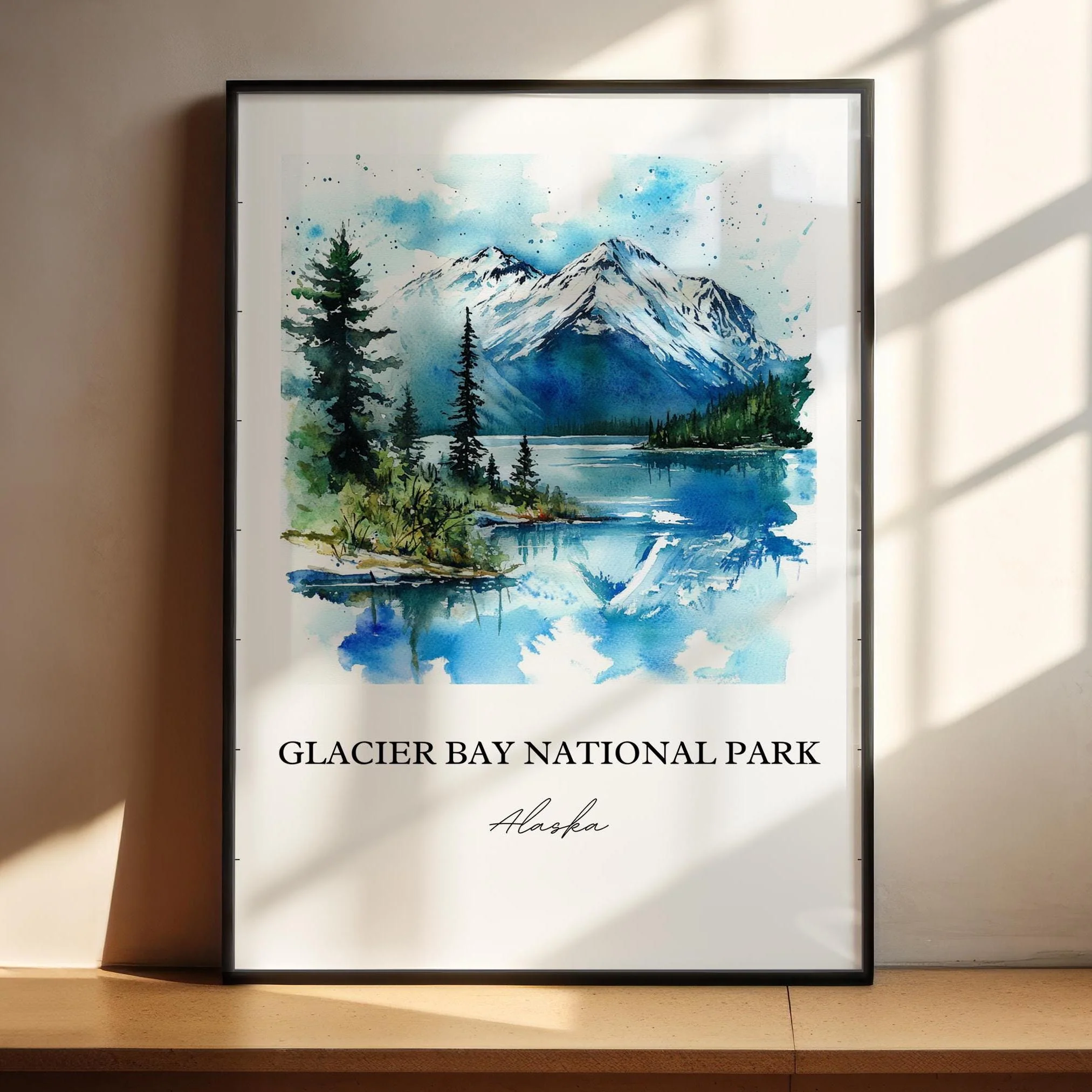 Glacier Bay, Alaska – Watercolor Art Print - Image 3