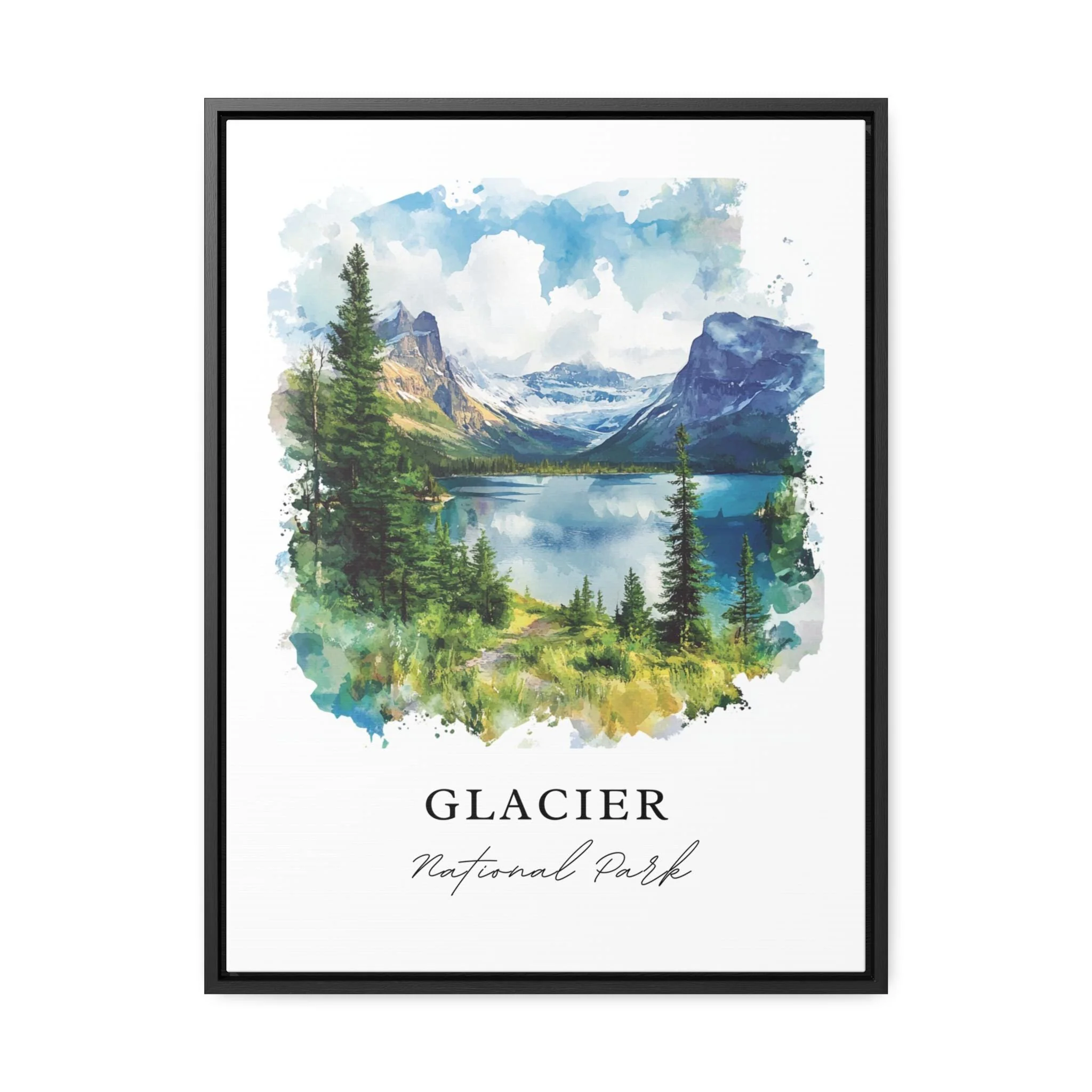 Glacier National Park, USA – Watercolor Art Print - Image 5