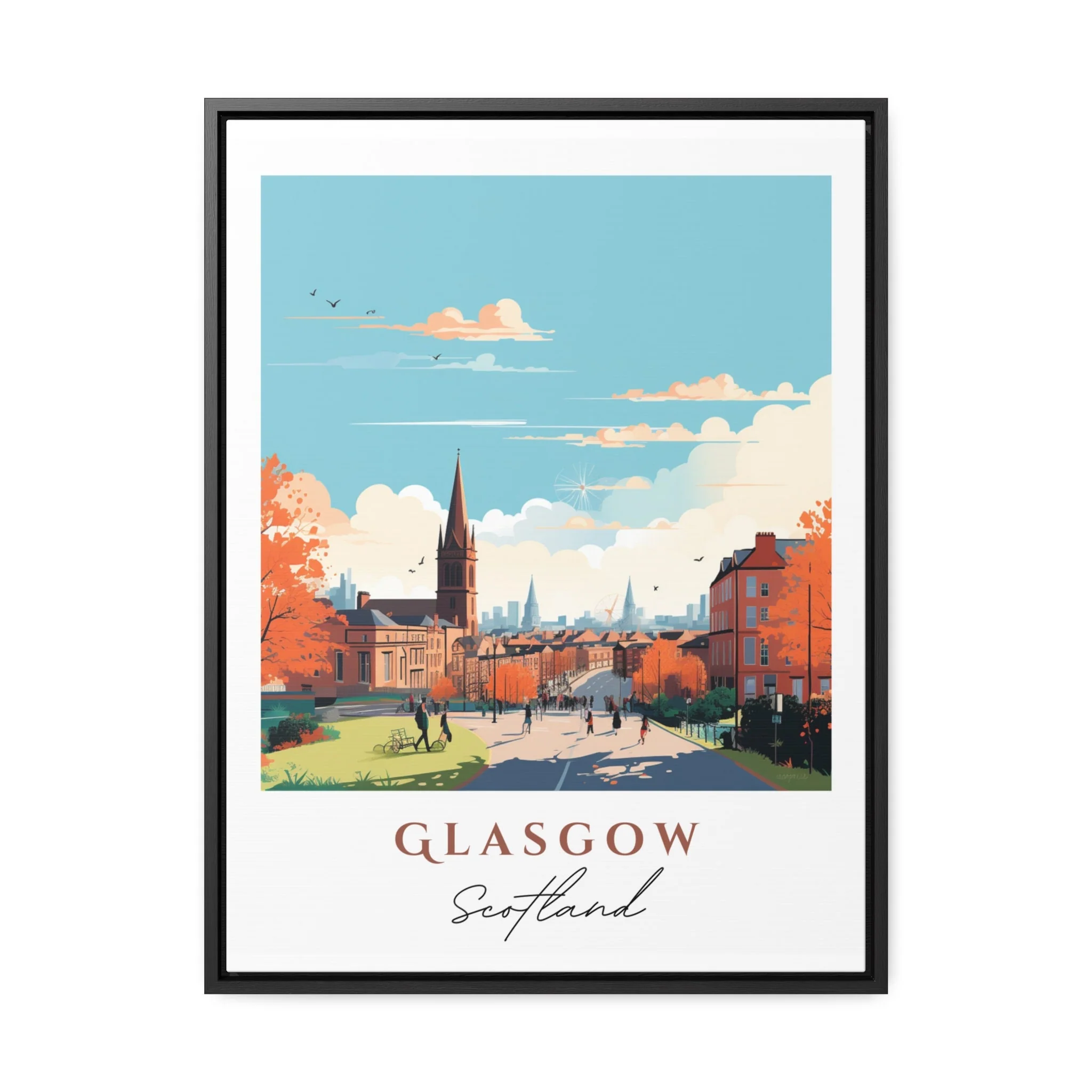 Glasgow, Scotland – Watercolor Art Print - Image 6