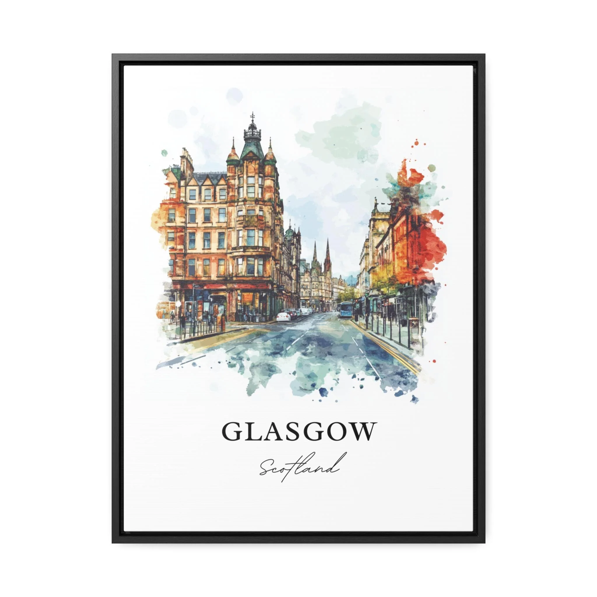 Glasgow, Scotland – Watercolor Art Print - Image 6