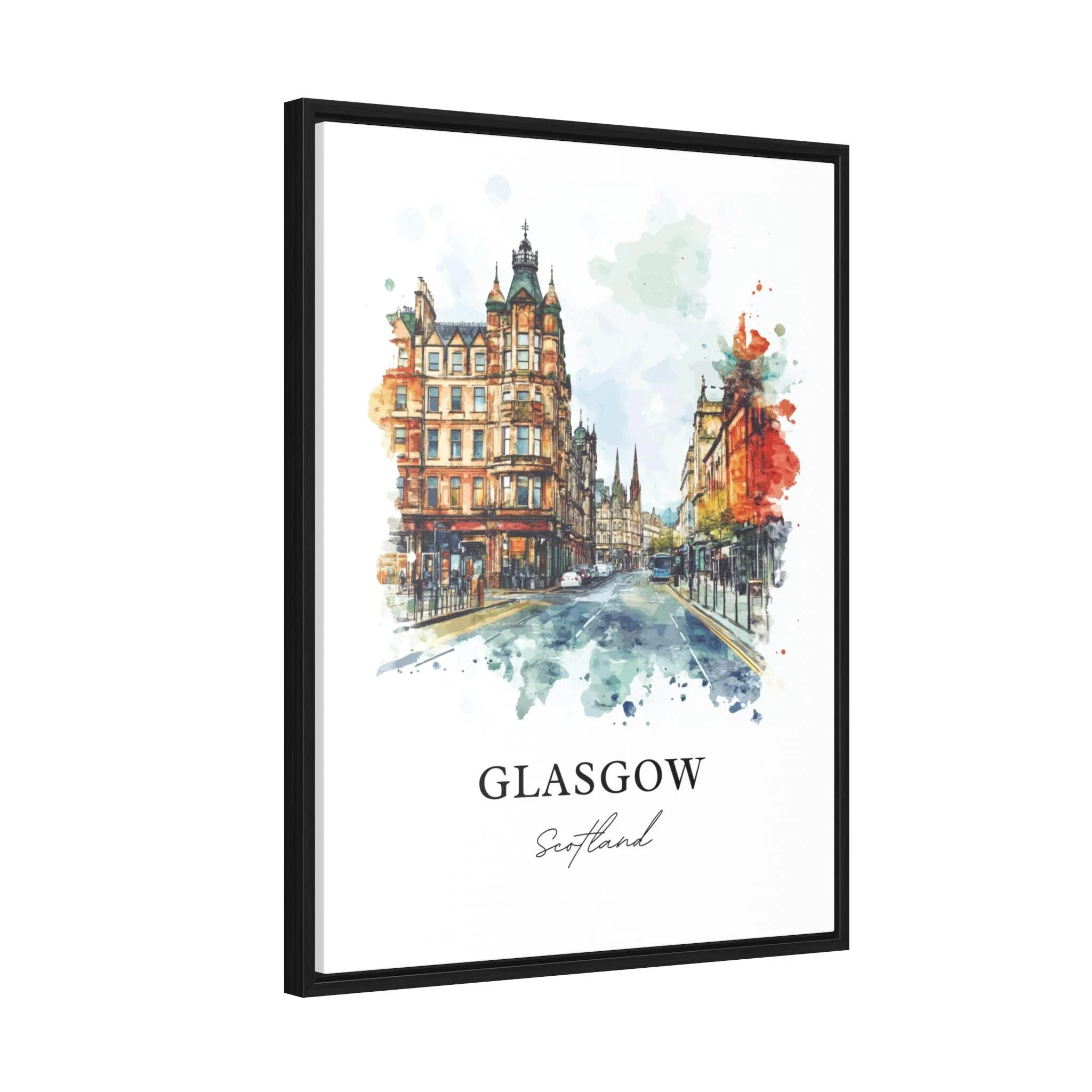 Glasgow, Scotland – Watercolor Art Print - Image 7