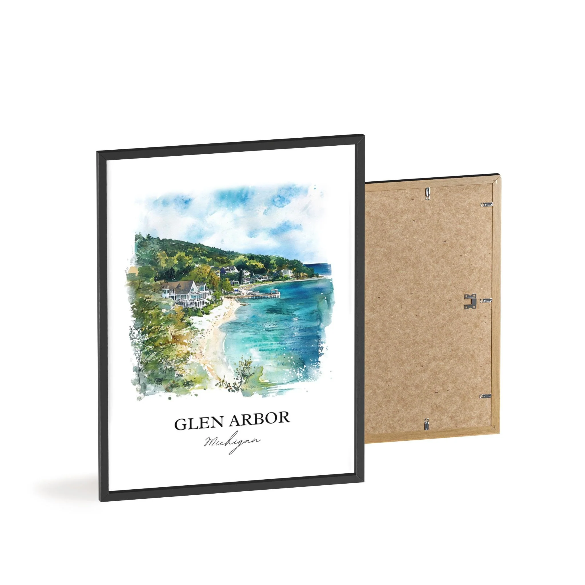 Glen Arbor, MI, USA – Watercolor Art Print - Image 8