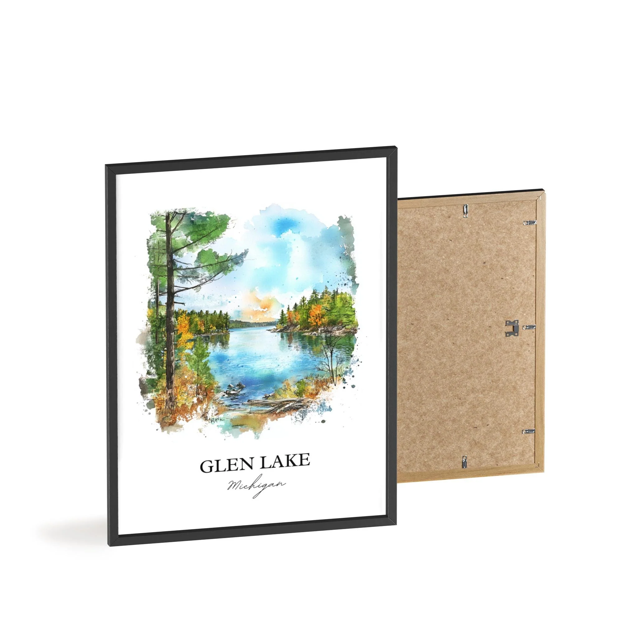 Glen Lake, Michigan, USA – Watercolor Art Print - Image 8