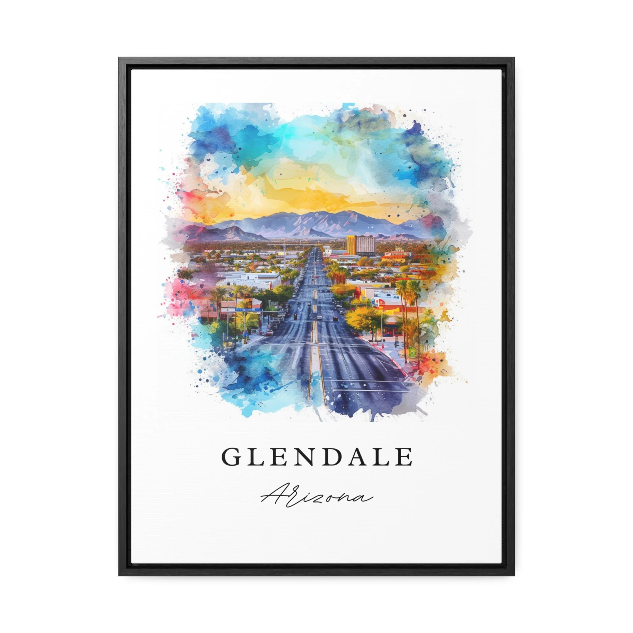 Glendale, Arizona, Arizona – Watercolor Art Print - Image 4