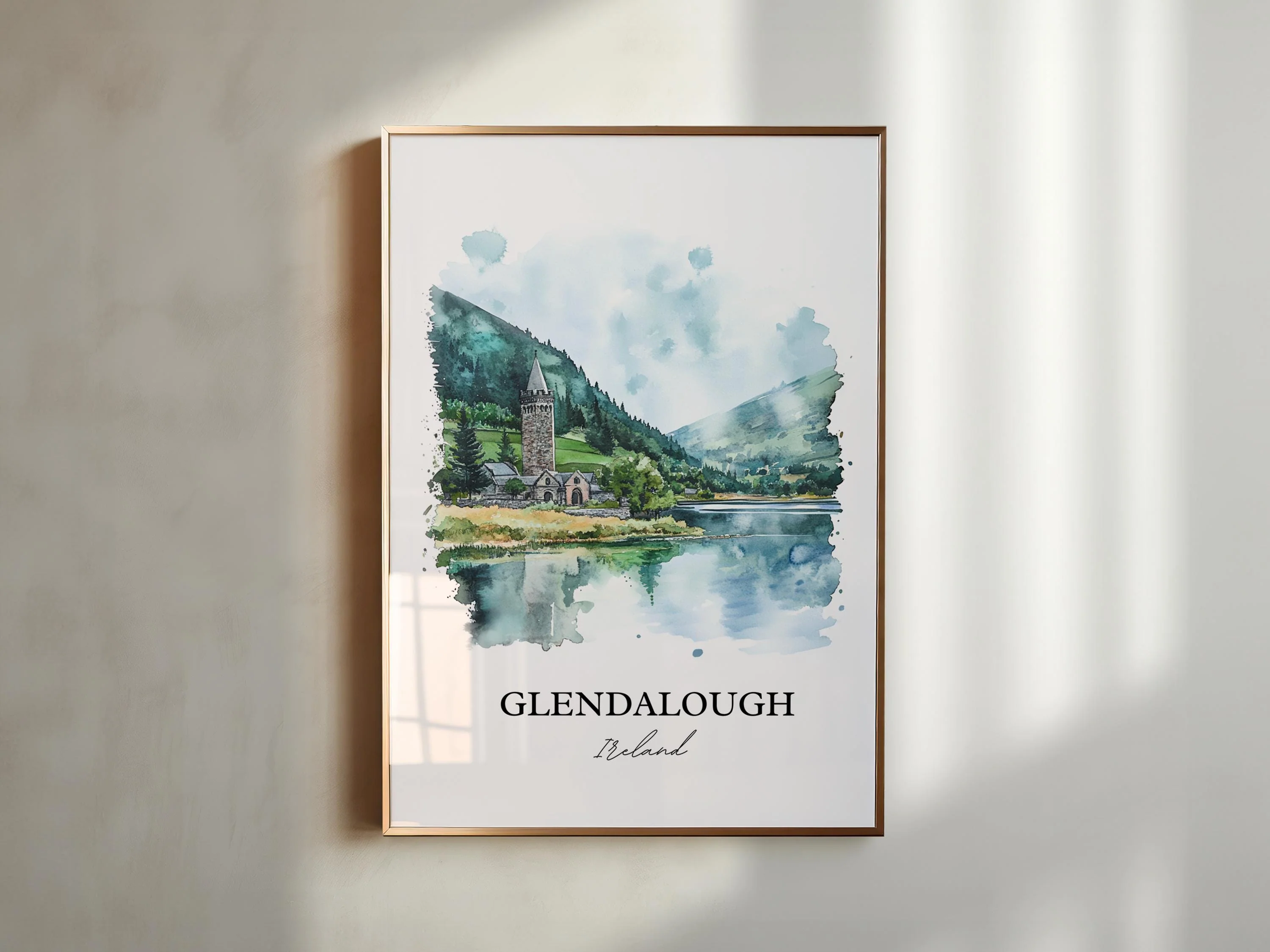 Glendalough, Ireland – Watercolor Art Print - Image 5